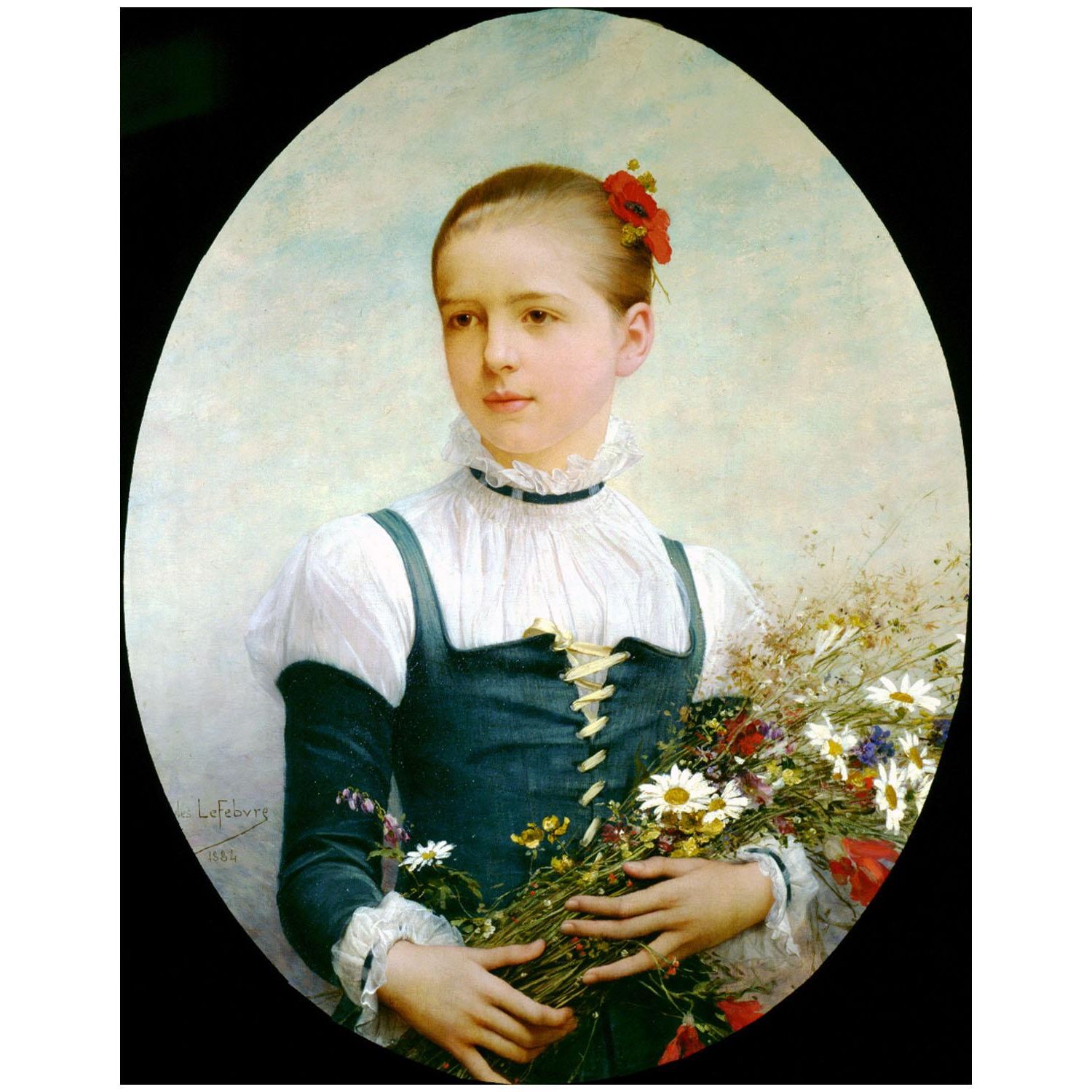 Jules Lefebvre. Portrait d'Edna Barger. 1884. Private collection
