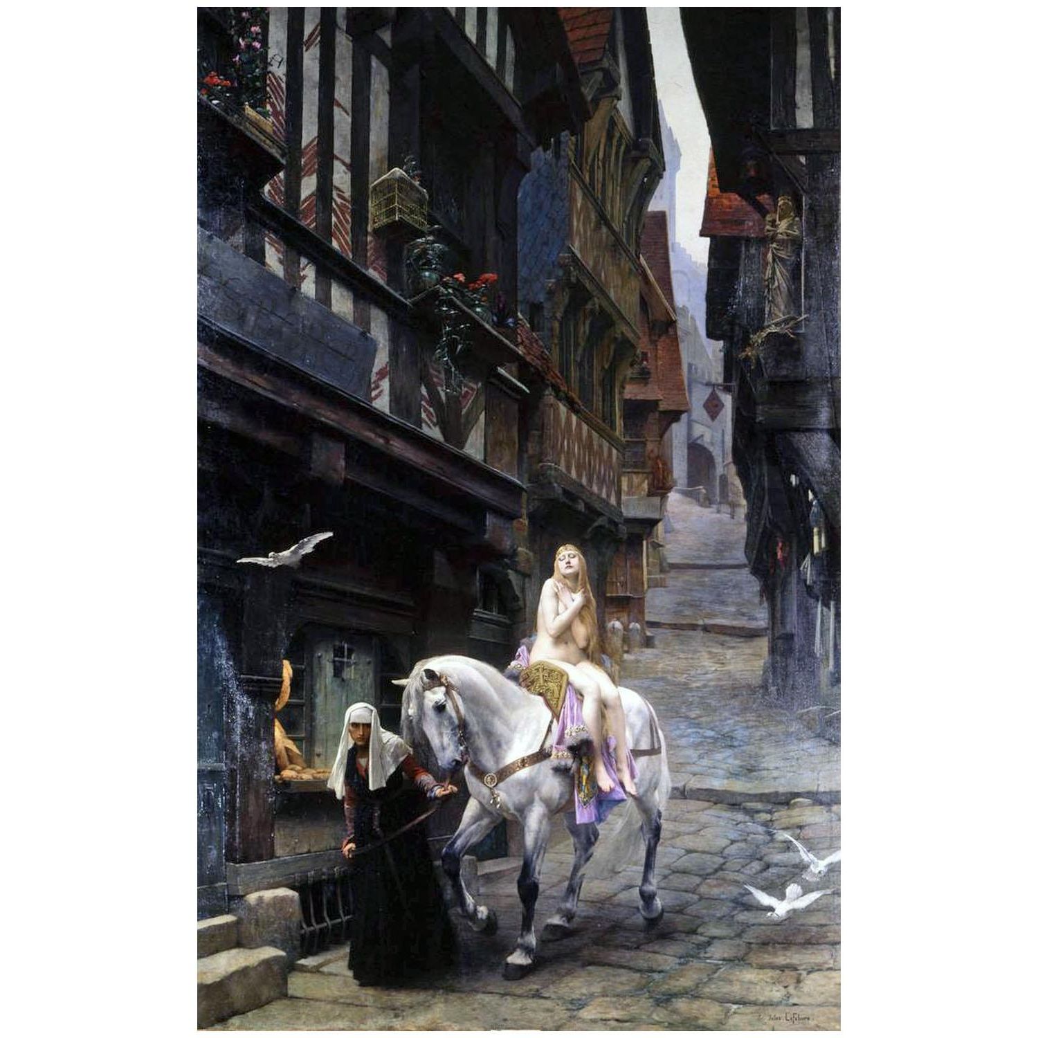 Jules Lefebvre. Lady Godiva. 1891. Musee de Picardie, Amien