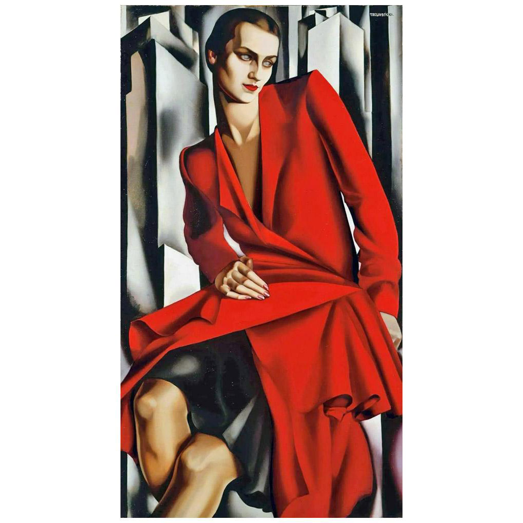 Tamara de Lempicka. Lady in Red (Mrs. Bush). 1929. Private collection