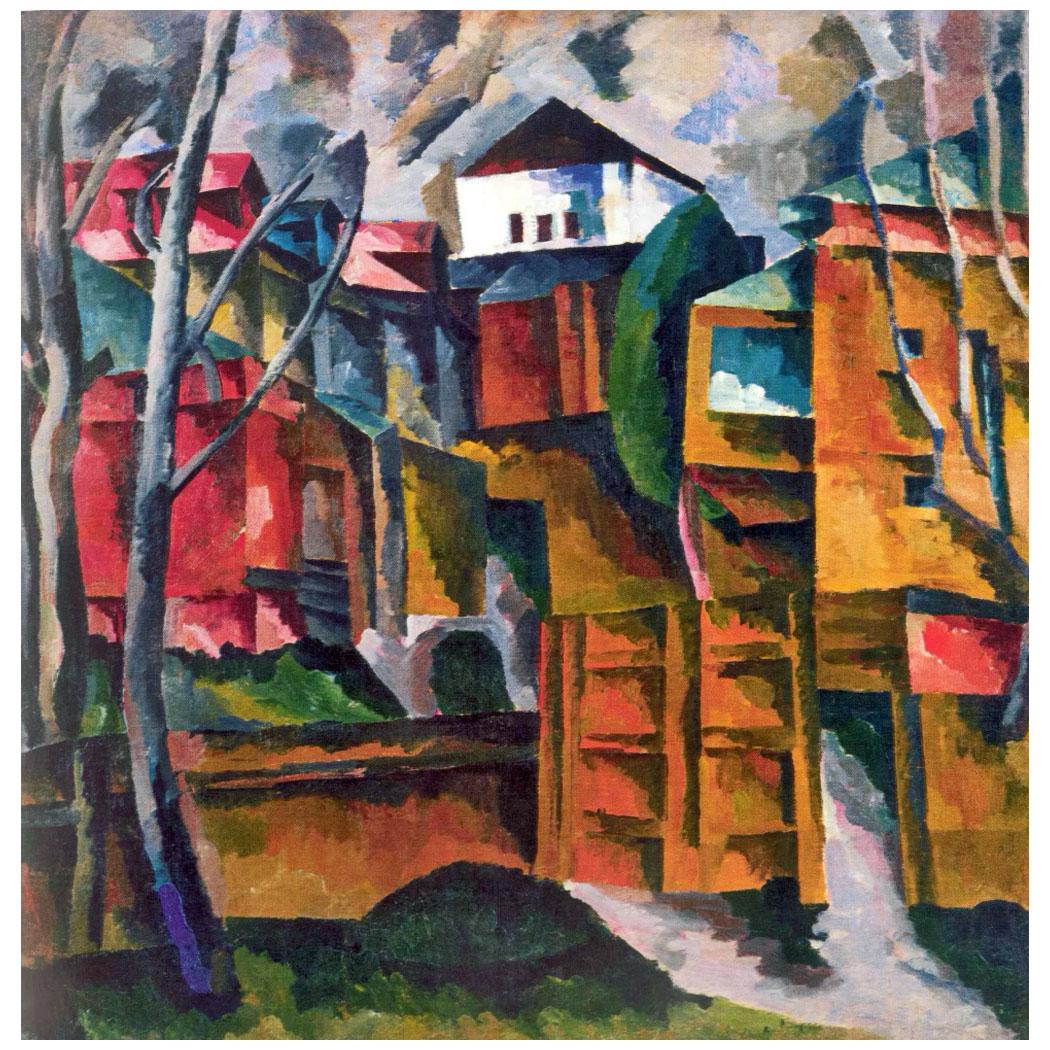 Аристарх Лентулов. Пейзаж с белым домом. 1920-е. Саратовский художественный музей