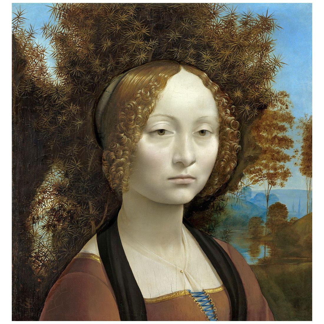 Leonardo da Vinci. Ginevra de Benci. 1474-1476. National Gallery Washington