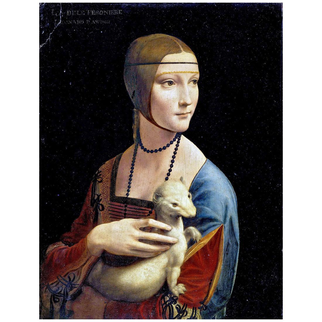 Leonardo da Vinci. Dama con l’ermellino (Cecilia Gallerani). 1490. National Museum Krakow