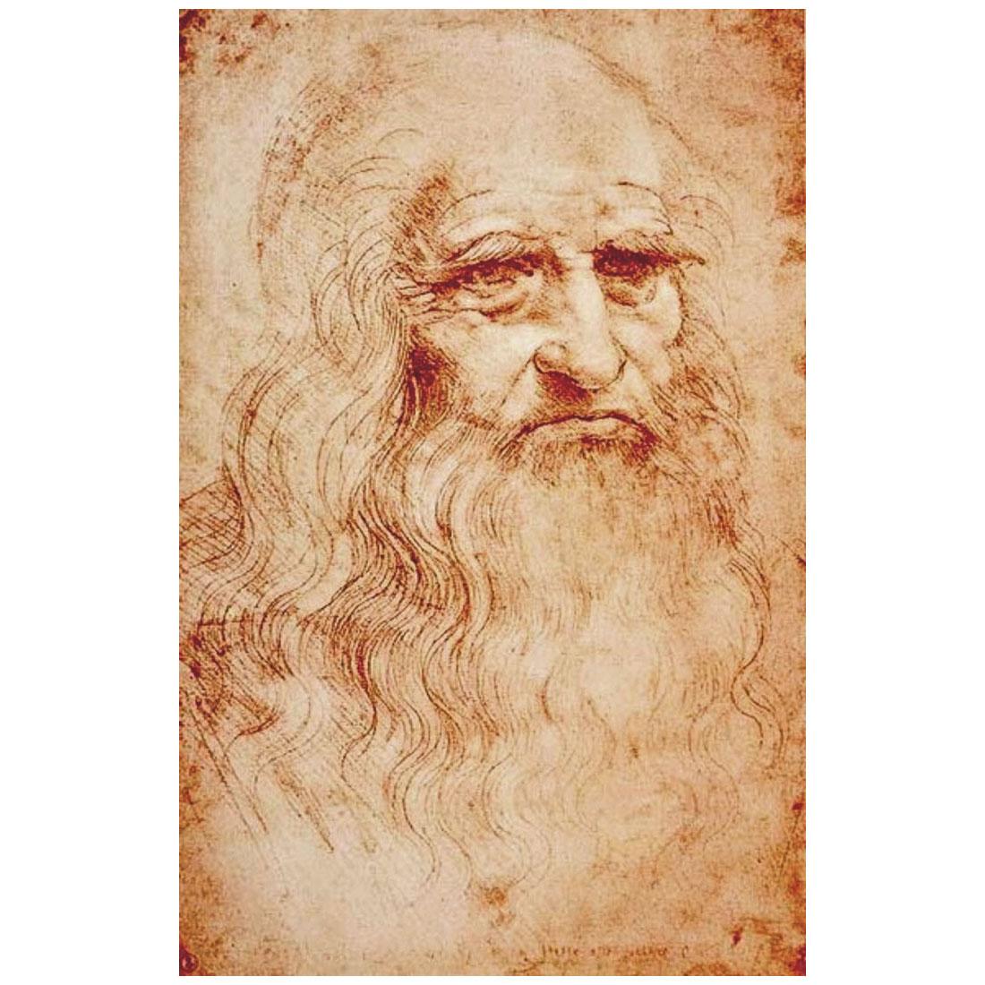 Leonardo da Vinci. Autoritatto. 1510-1515. Royal Library Torino