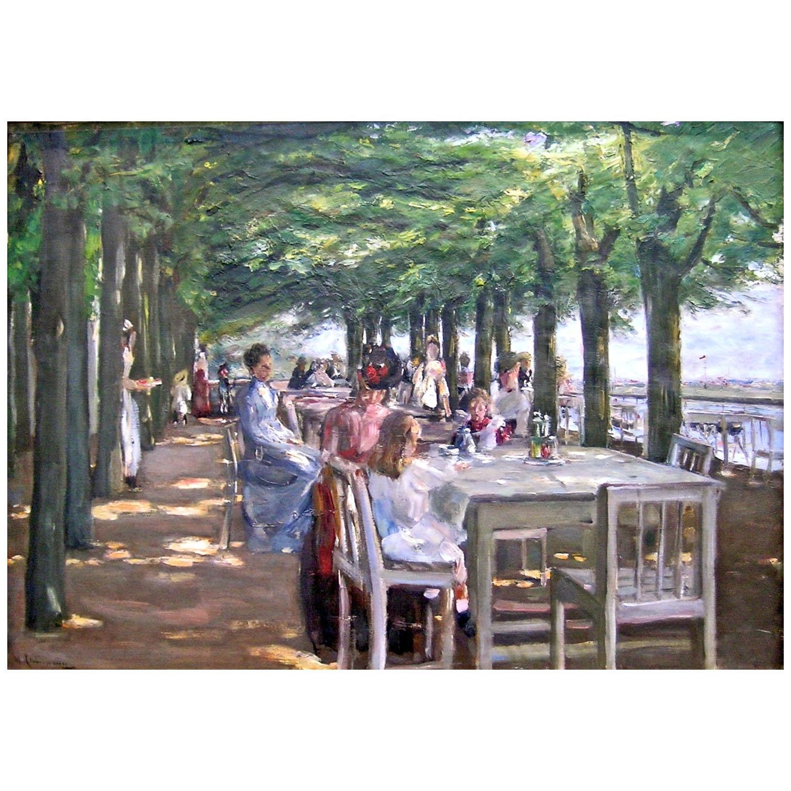 Max Libermann. Terrasse im Restaurant an der Elbe. 1902. Hamburger Kunsthalle