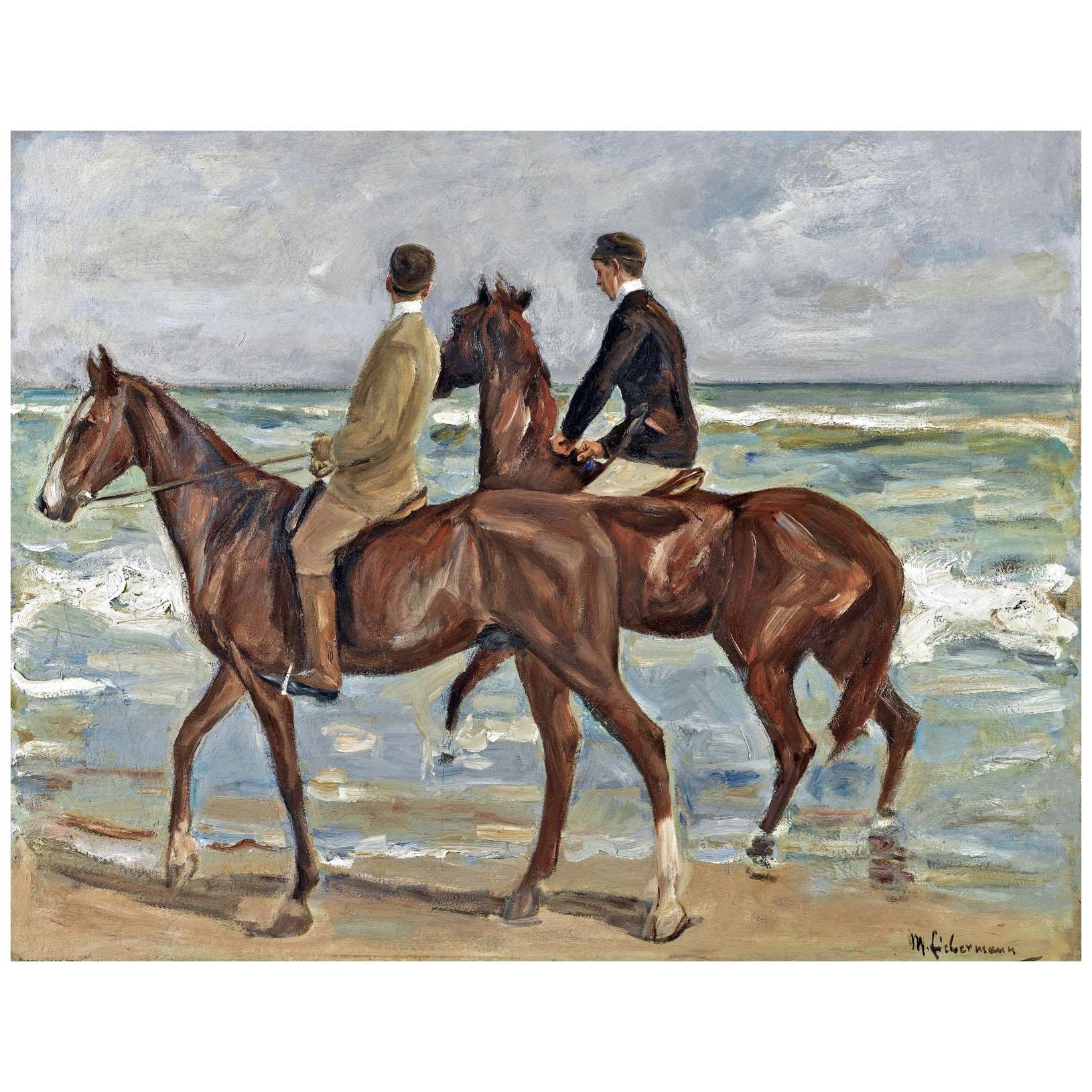 Max Libermann. Zwei Reiter am Strand. 1901. Private collection