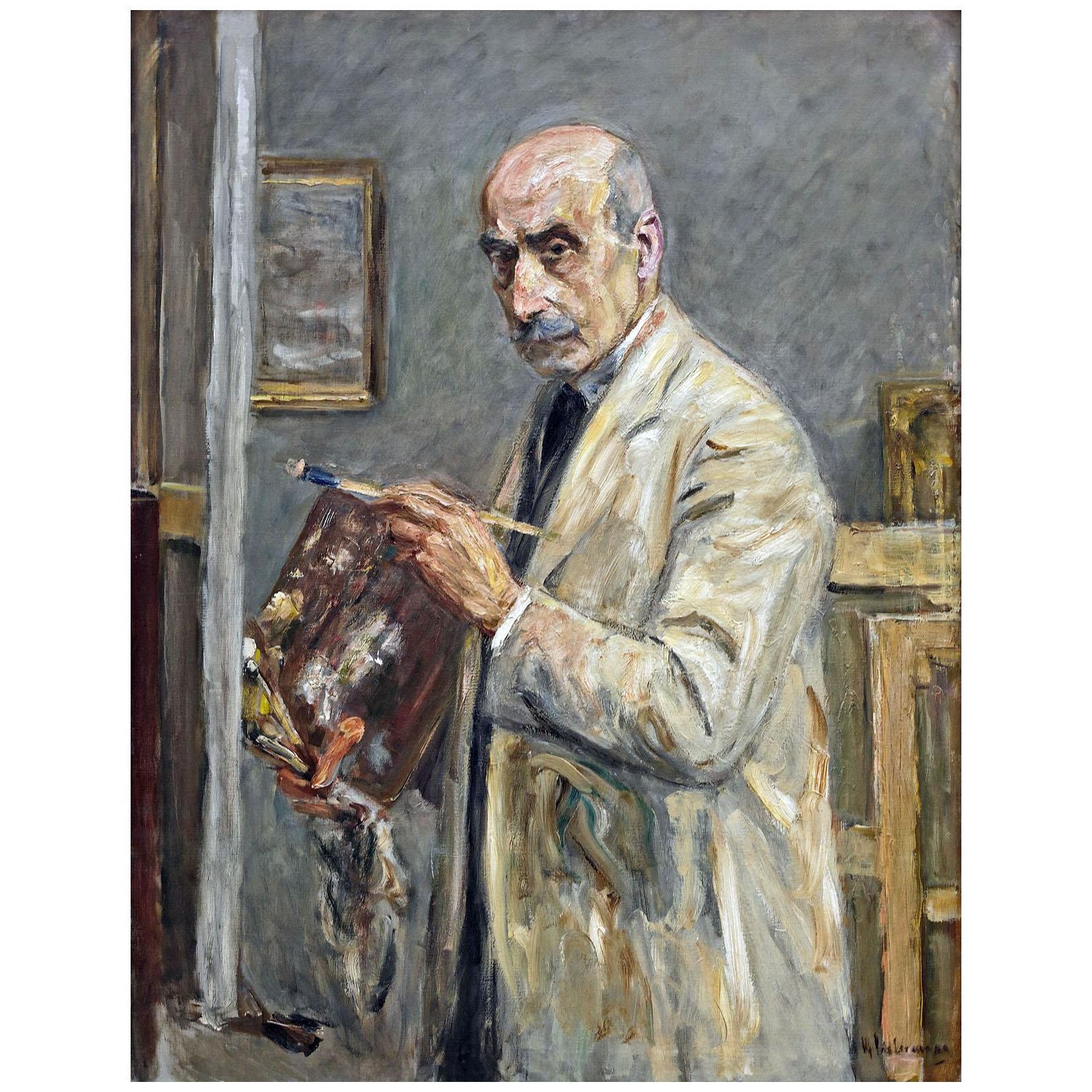Max Libermann. Selbstporträt in der Werkstatt. 1922. Neue Pinakothek Munchen