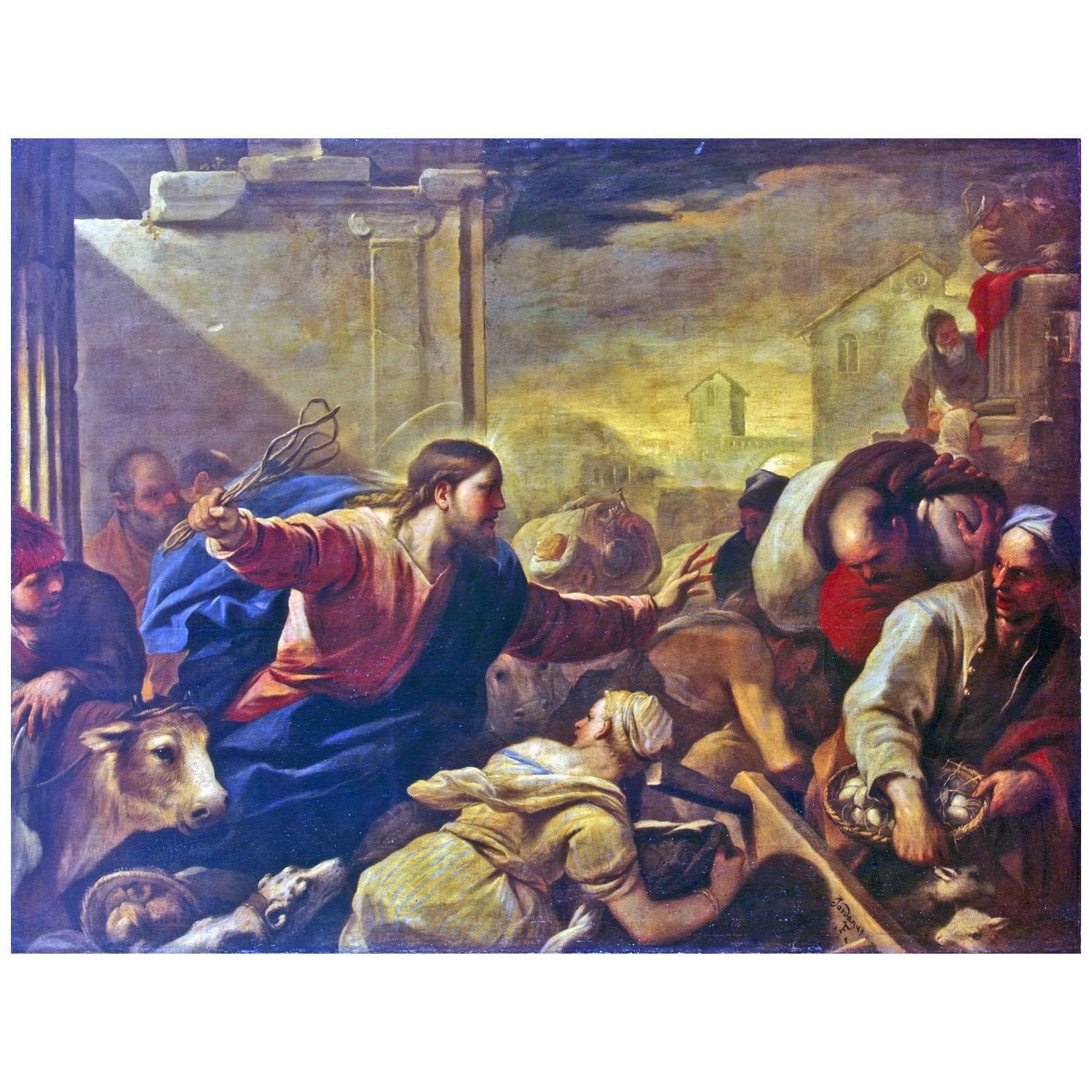 Luca Giordano. Espulsione dei mercanti dal Tempio. 1675. Hermitage Museum