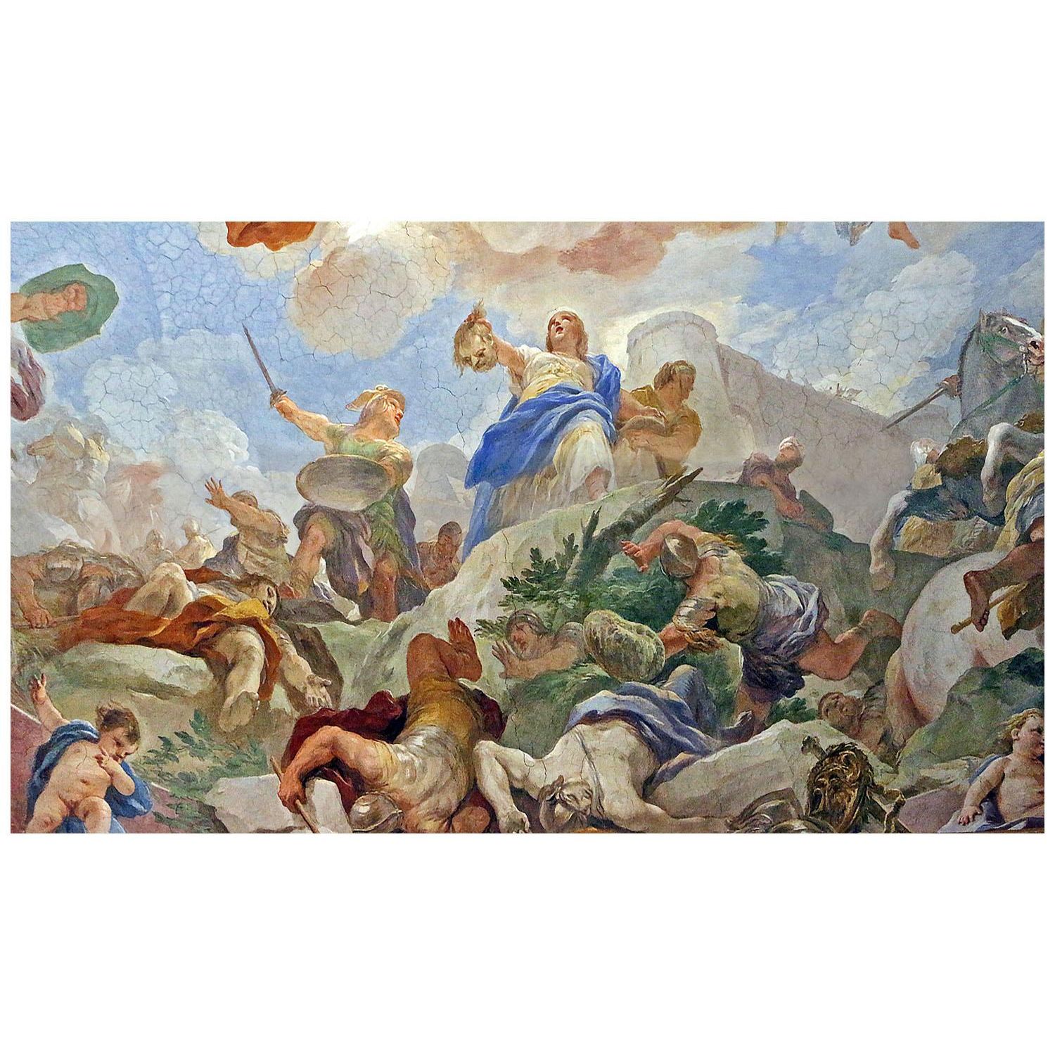 Luca Giordano. Particolare del Trionfo di Giuditta. 1704. Certosa di San Martino Napoli