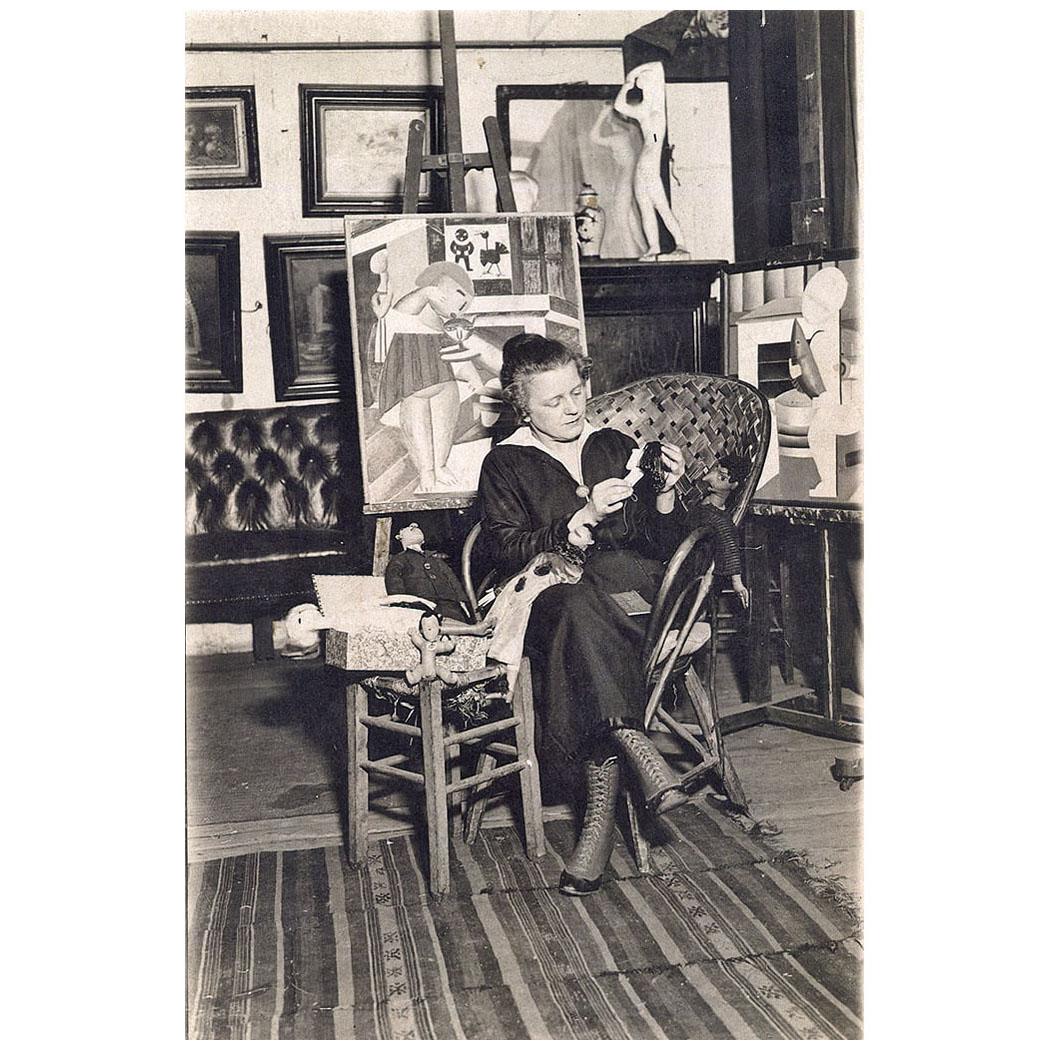 Marie Vasilieff, photo dans l'atelier. 1922