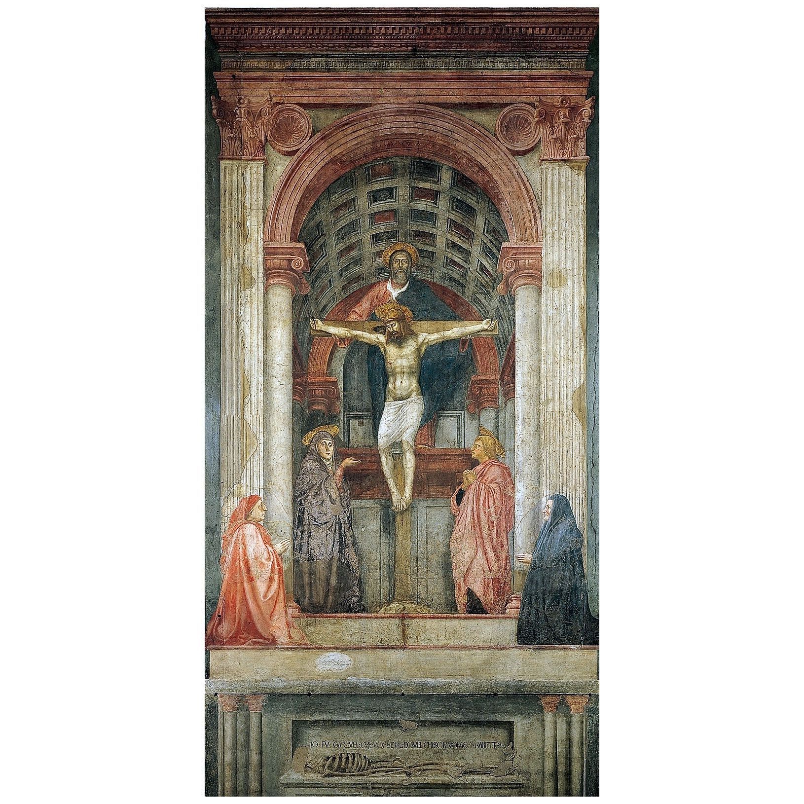 Мазаччо. Троица. 1426-1428. Санта Мария Новелла, Флоренция