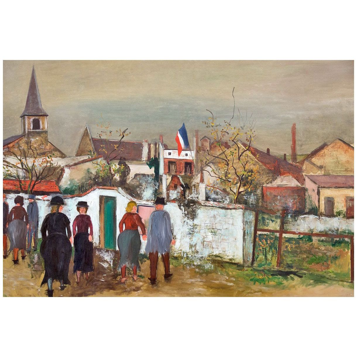 Maurice Utrillo. La Mairie au drapeau. 1924. Musee d’Orangerie Paris