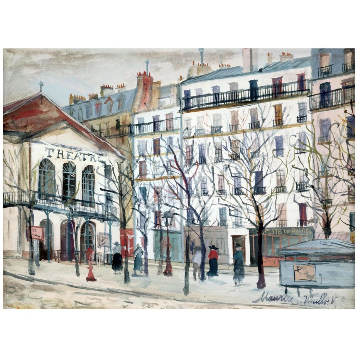 Maurice Utrillo. Le théâtre de l'Atelier. 1926. Centre Pompidou Paris
