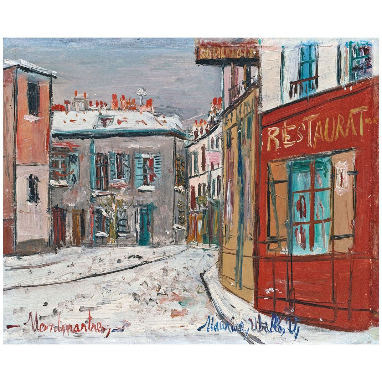 Maurice Utrillo. Rue Norvins a Montmartre. 1941. Private collection