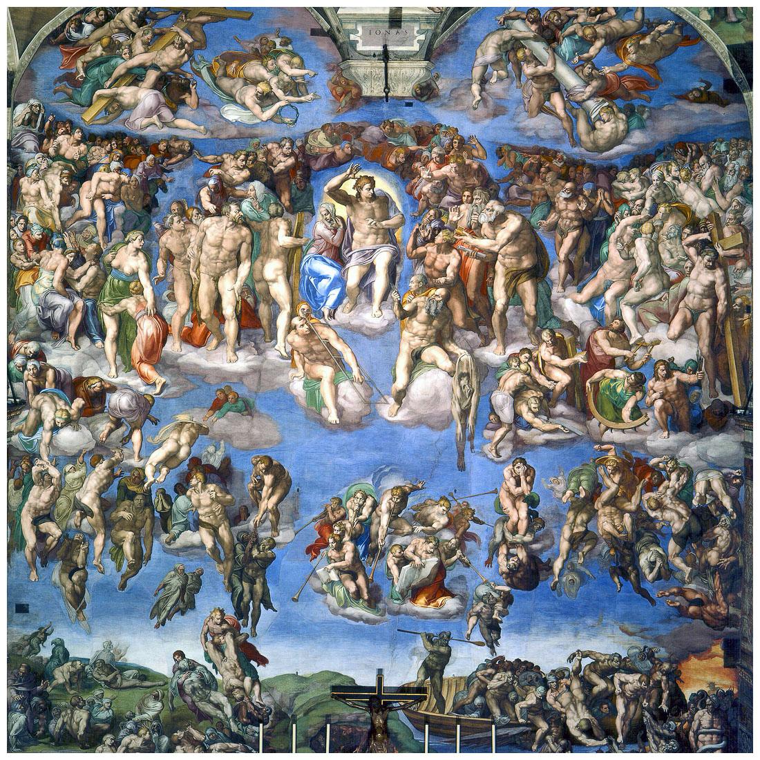 Michelangelo Buonarroti. Giudizio universal. 1533-1534. Cappella Sistina, Musei Vaticani