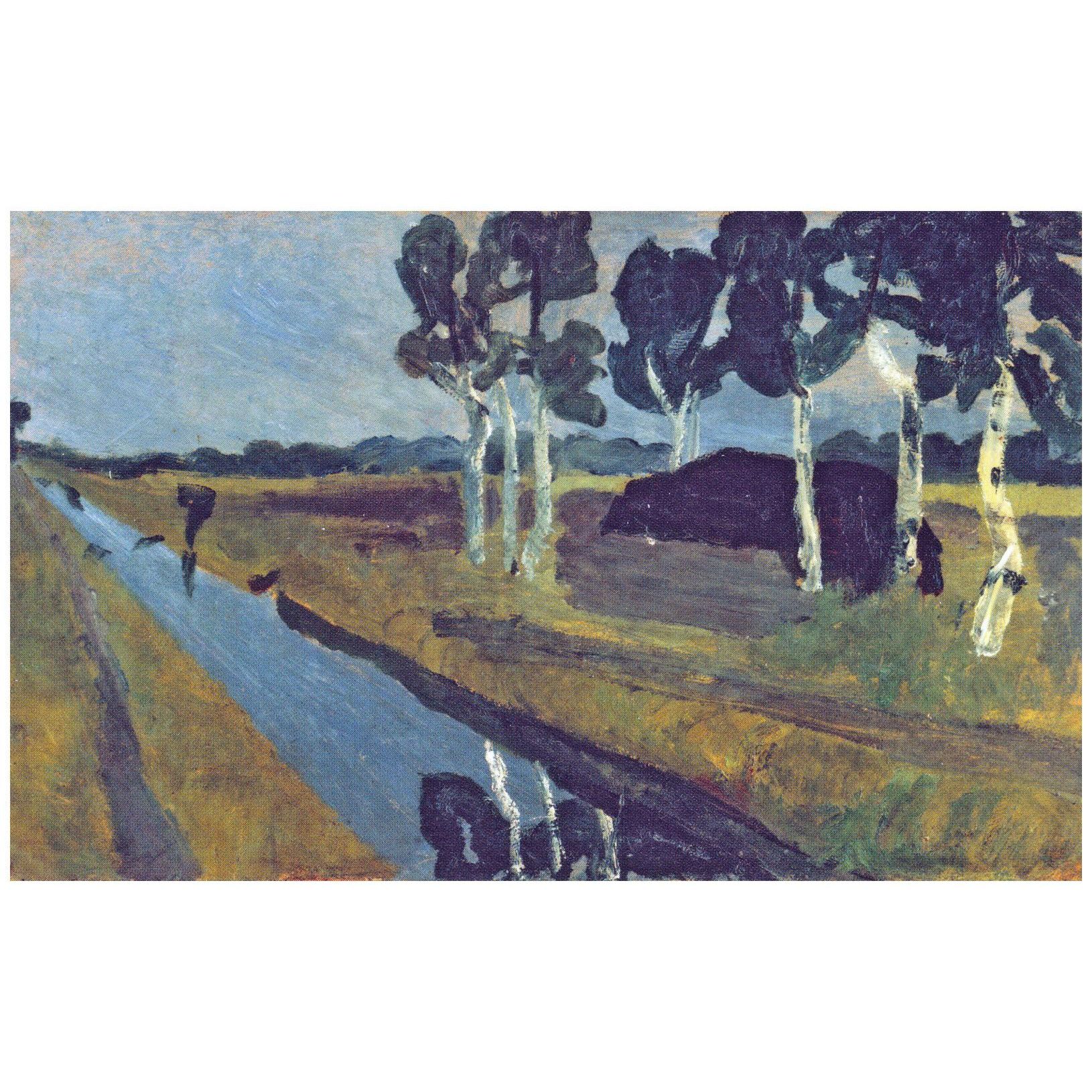 Paula Modersohn-Becker. Landschaft mit Moorkanal. 1899. Modersohn-Becker Museum Bremen