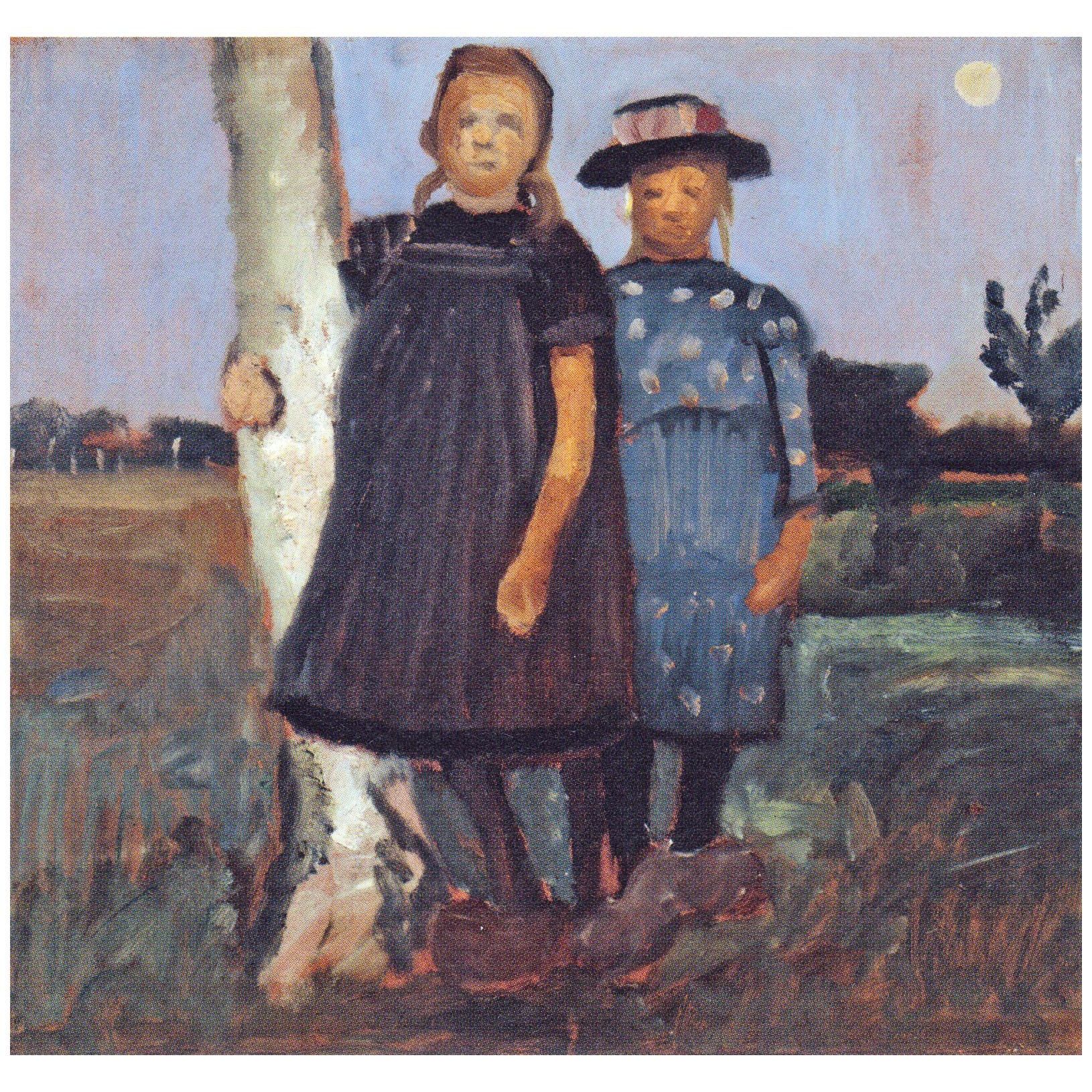 Paula Modersohn-Becker. Zwei Mädchen unter Birke. 1902. Modersohn-Becker Museum Bremen