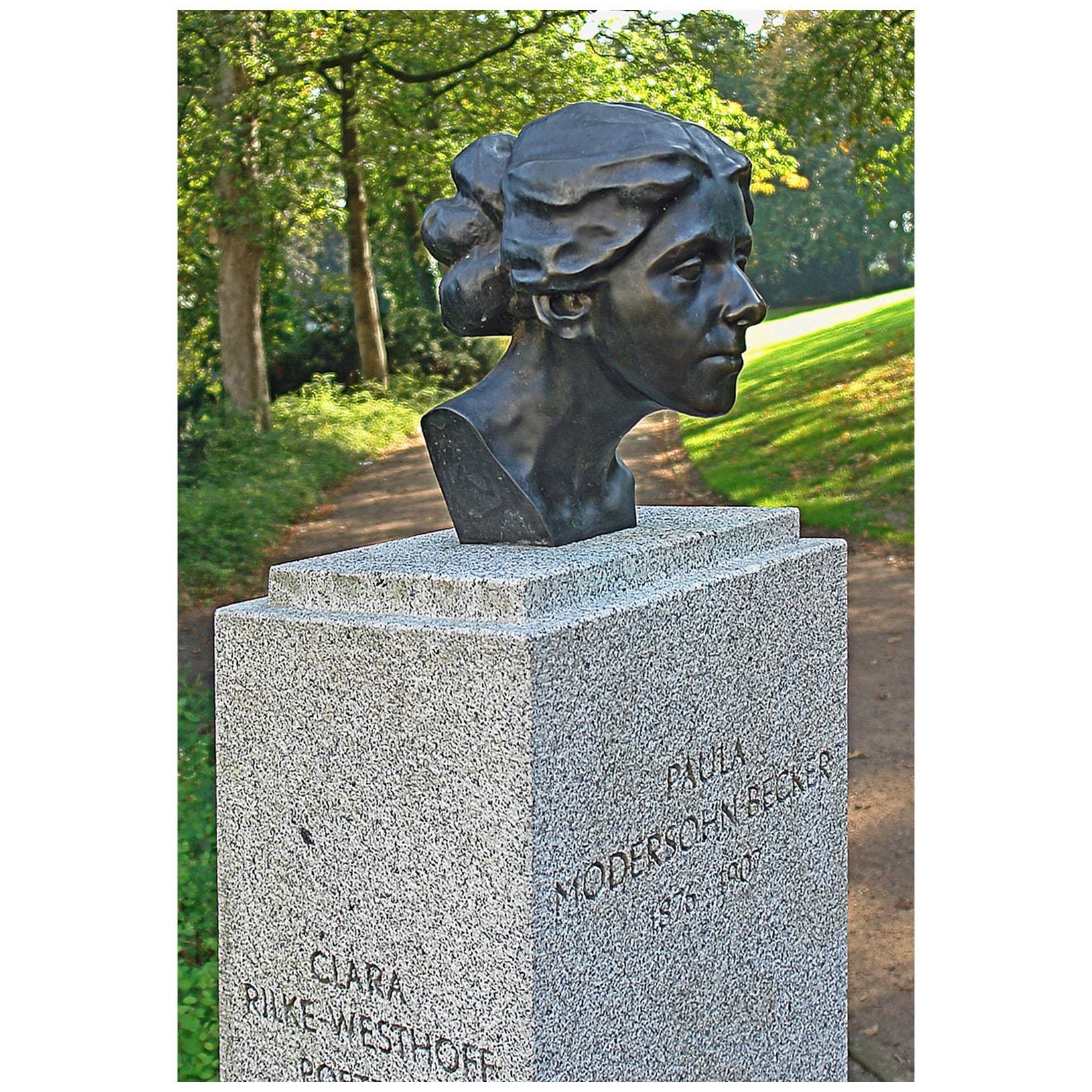 Clara Westhoff-Rilke. Denkmal Paula Modersohn-Becker. 1899. Bremen Wallanlagen Garten