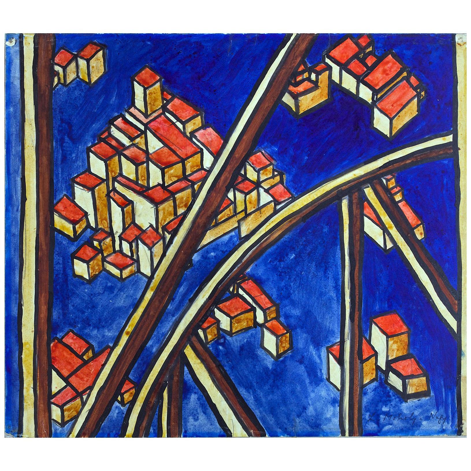 Laszlo Moholy-Nagy. Cubist Citysscape. 1920-1921. Kunstpalast Dusseldorf