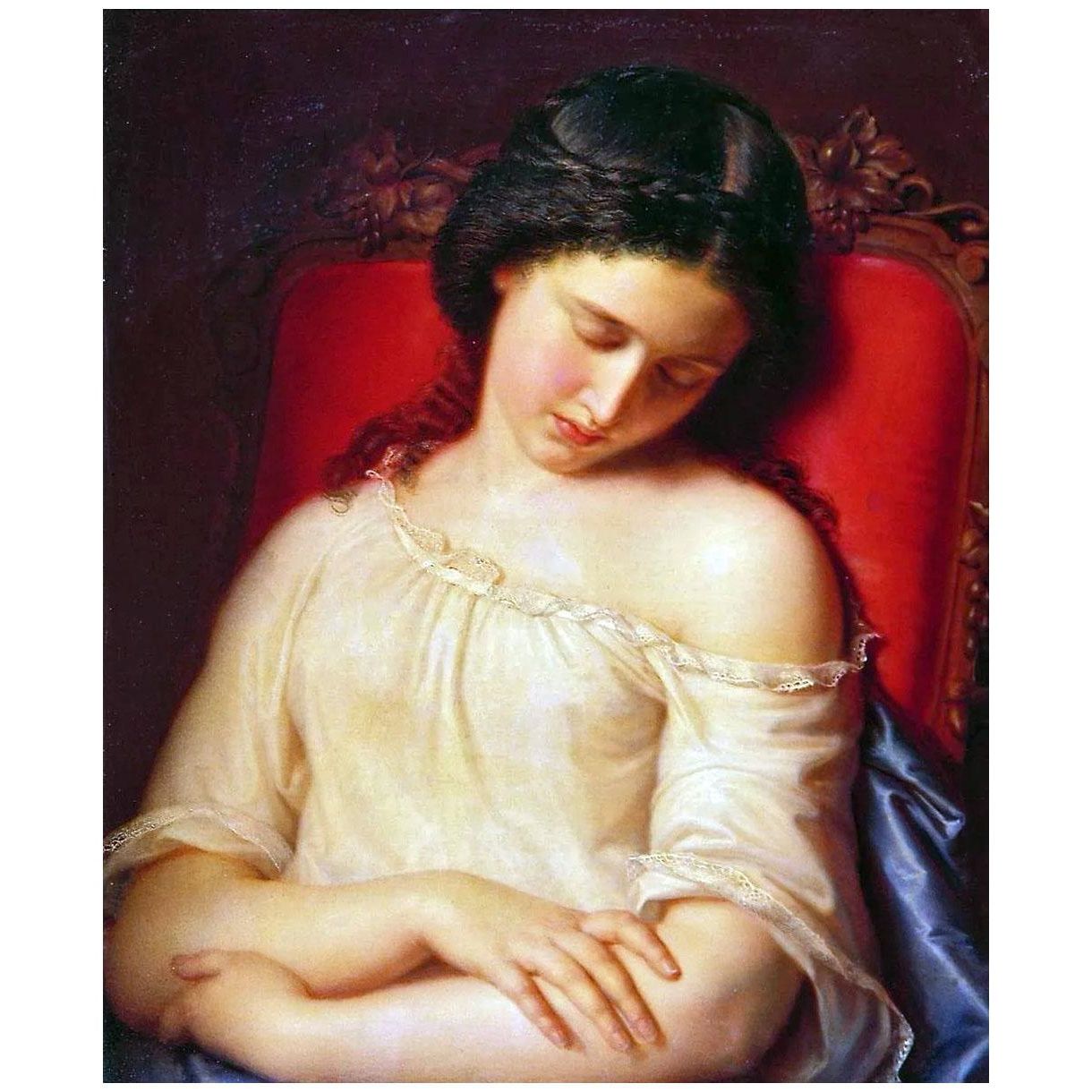 Федор Моллер. Спящая девушка. 1840. Третьяковская галерея