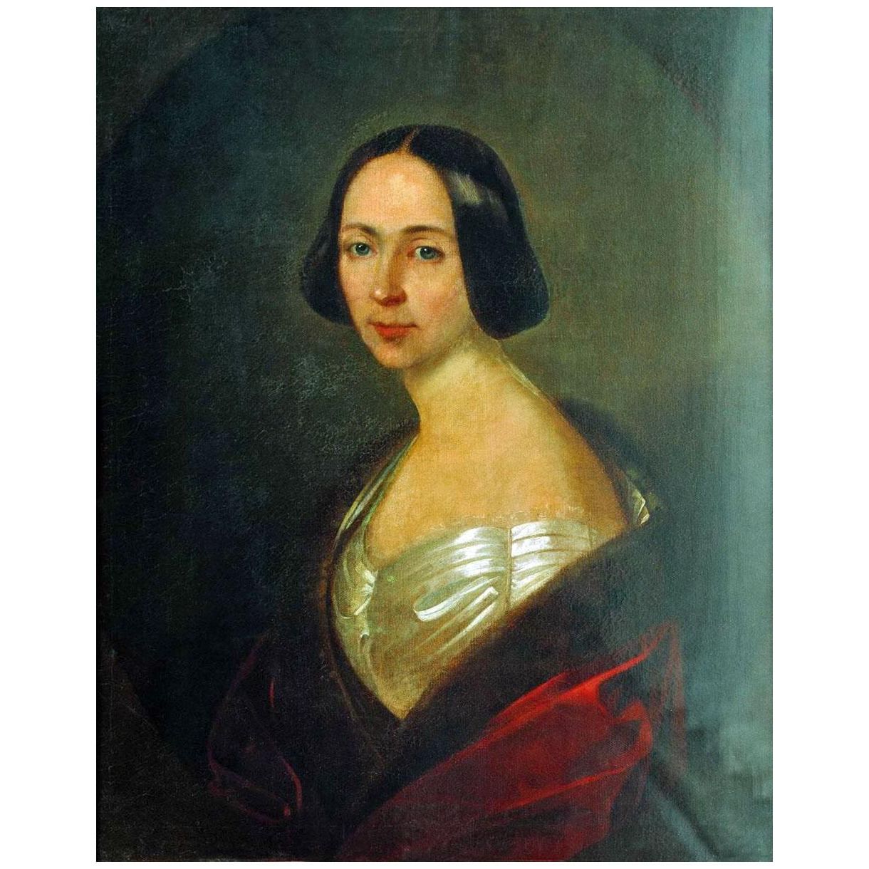 Федор Моллер. Портрет княгини Л.Т. Голицыной. 1845. Тульский МИИ