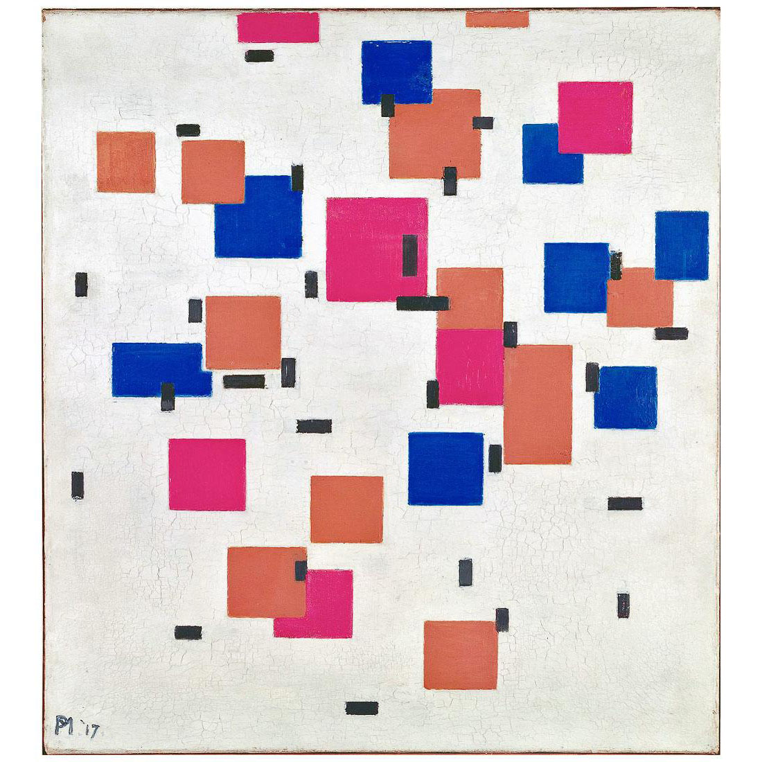 Piet Mondriaan. Composition in Color A. 1917. Kröller-Müller Museum, Netherlands