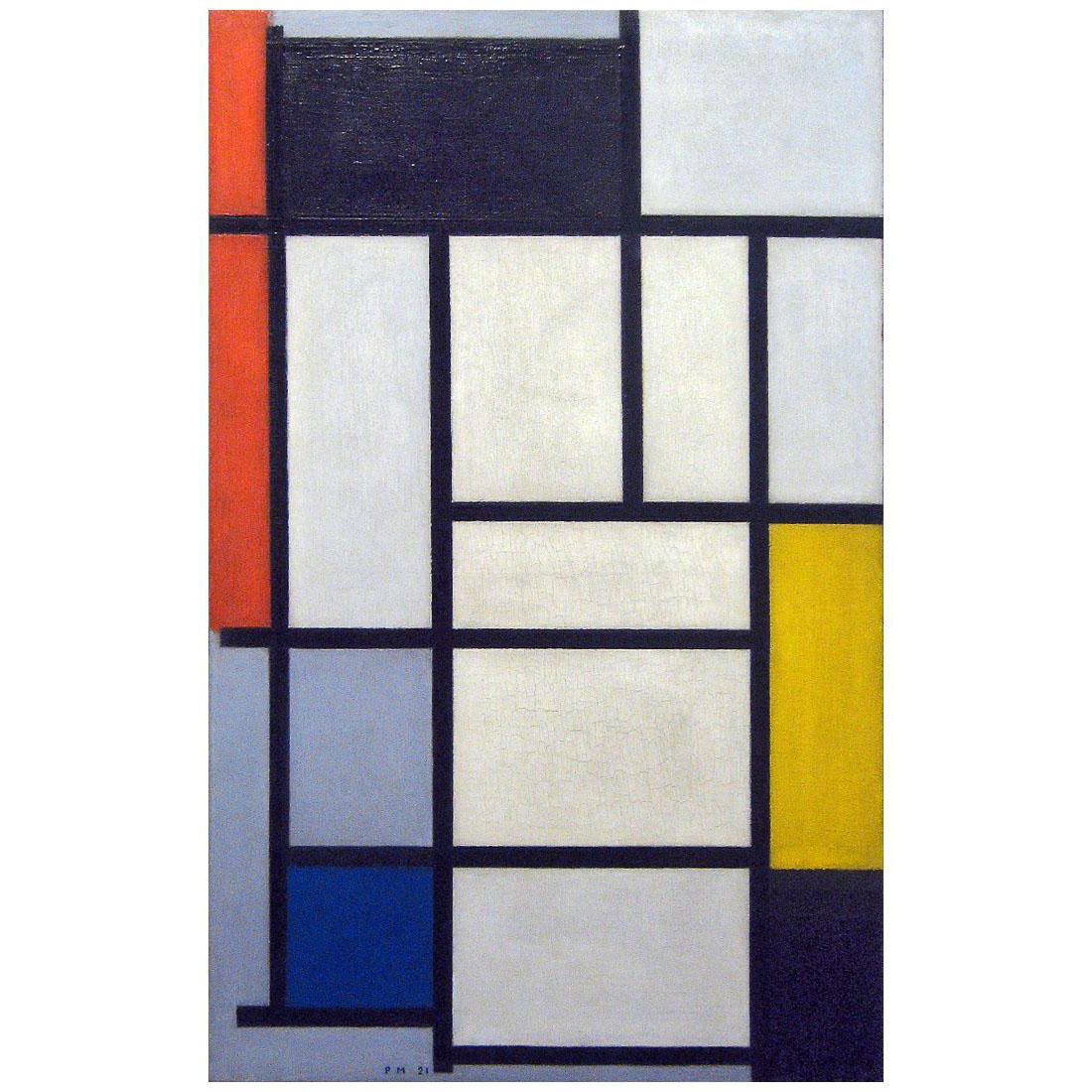 Piet Mondriaan. Composition with Red, Blue, Black, Yellow and Gray. 1921. GM Den Haag