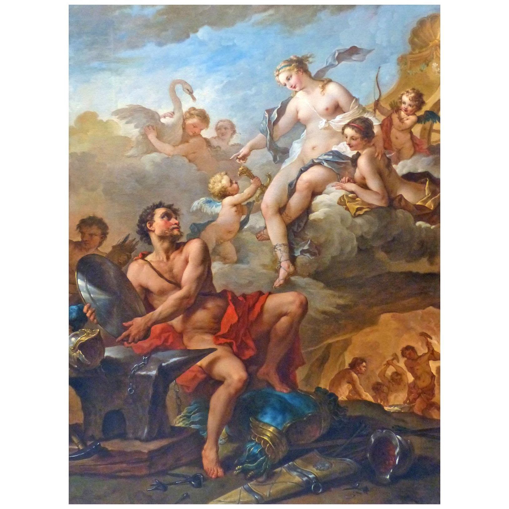 Charles-Joseph Natoire. Venus demande des armes a Vulcain. 1734. Musee Fabre Montpellier