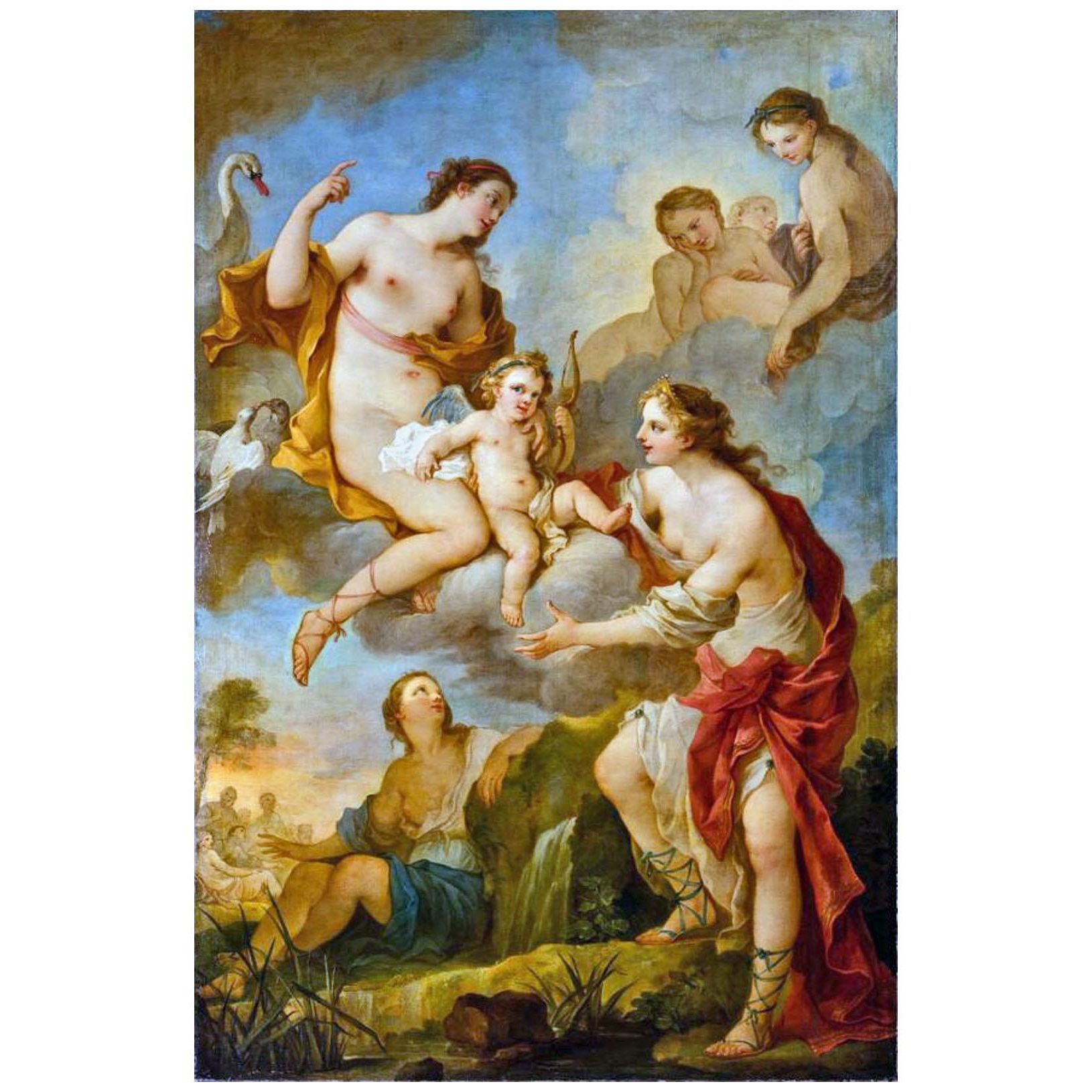 Charles-Joseph Natoire. Nourrir Cupidon. 1739. Pushkin Museum