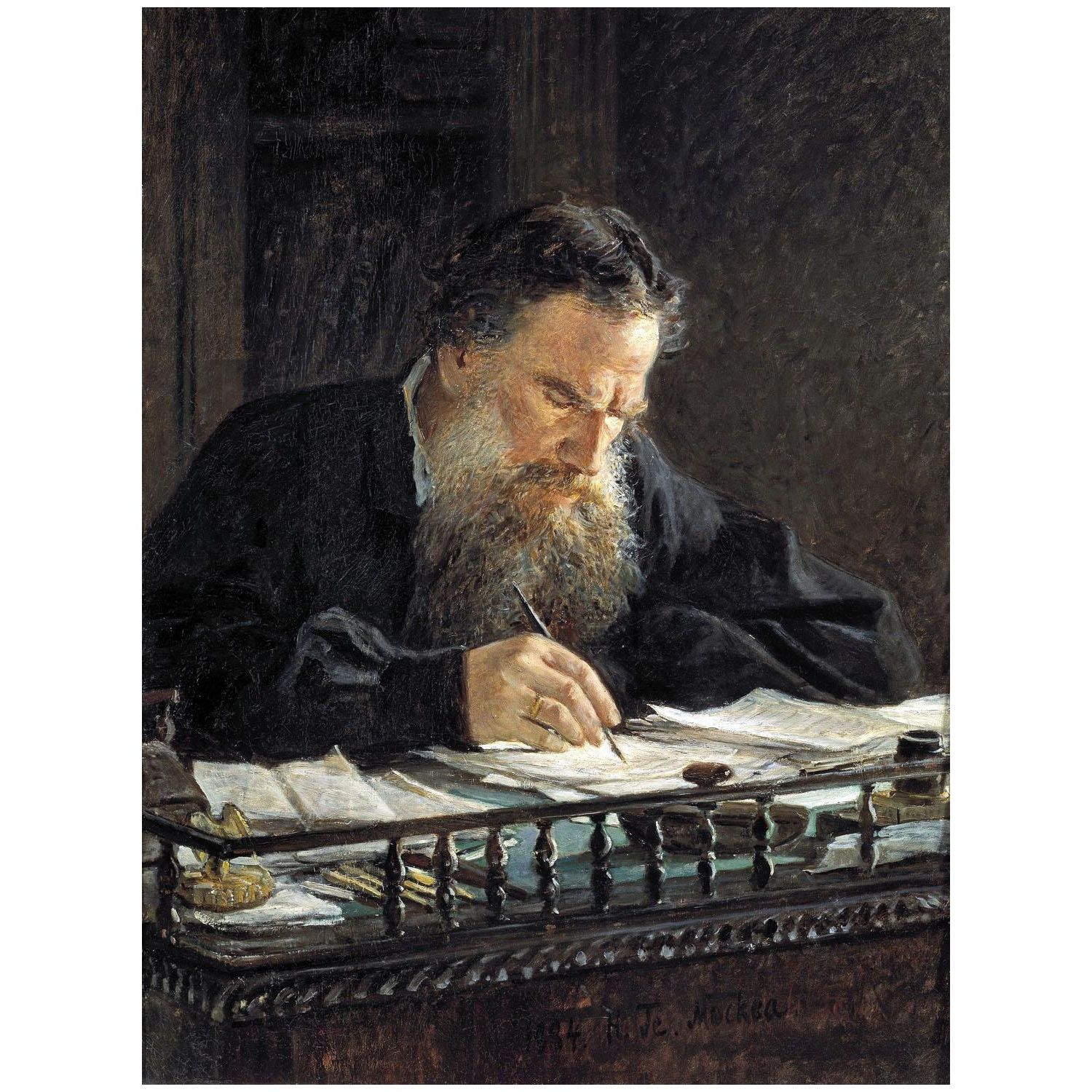 Николай Ге. Портрет Льва Толстого. 1884. Третьяковская галерея