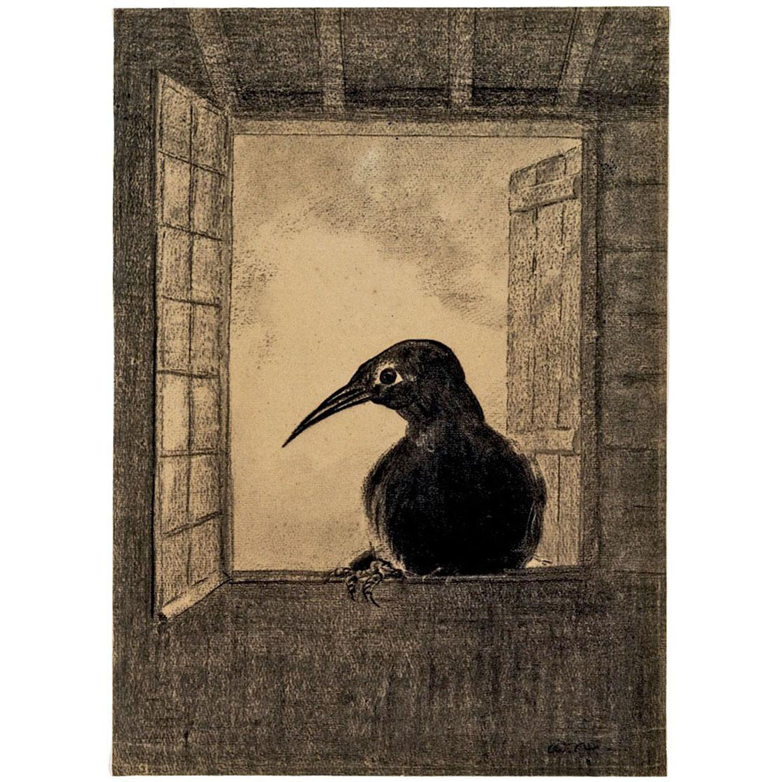 Odilon Redon. Raven. 1882. National Gallery Ottawa