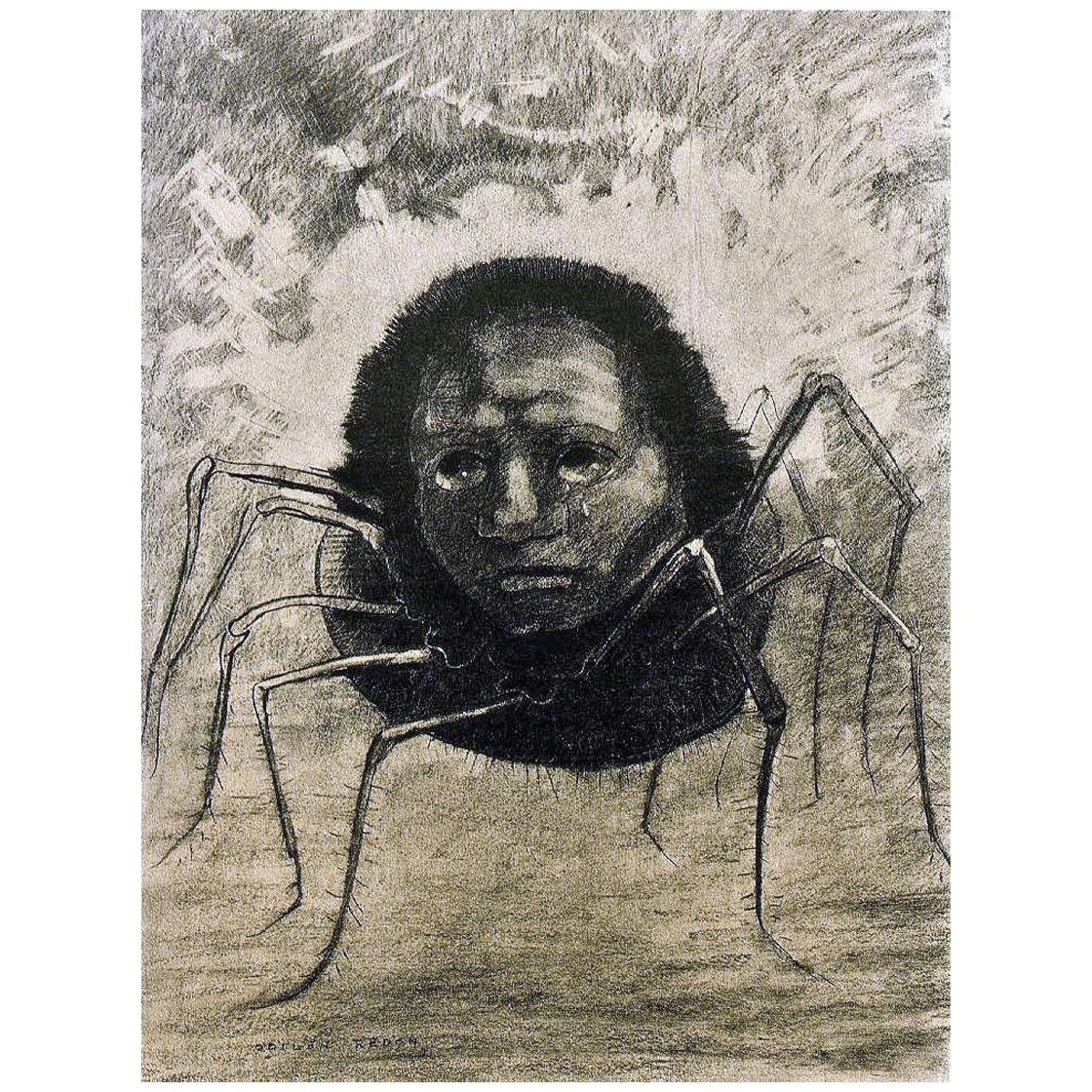 Odilon Redon. l’Araignée qui pleure. 1881. Private collection