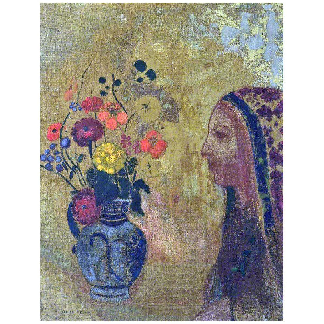 Odilon Redon. Femme avec vase de fleurs. 1905. Tate Modern