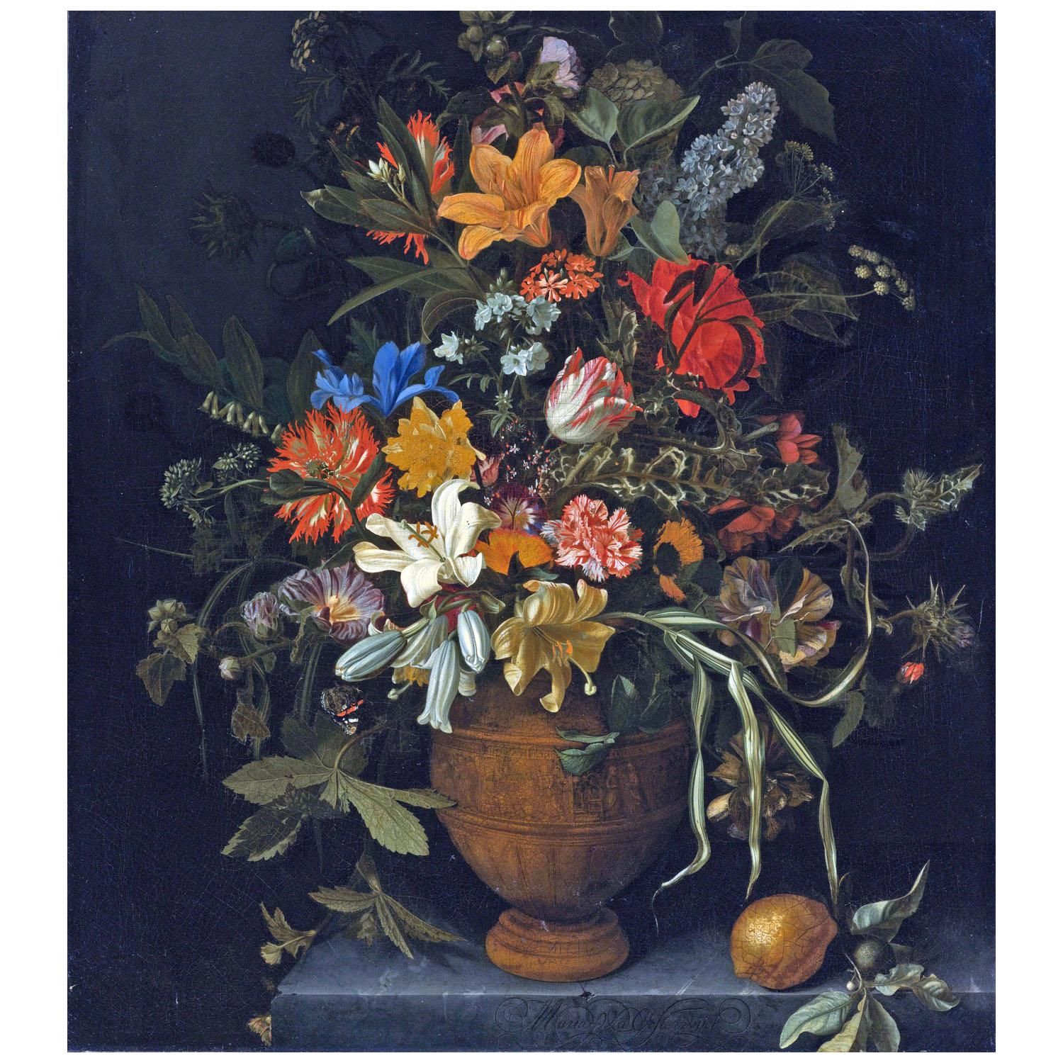 Maria van Oosterwijck. A Floral Still Life. 1675. Private collection