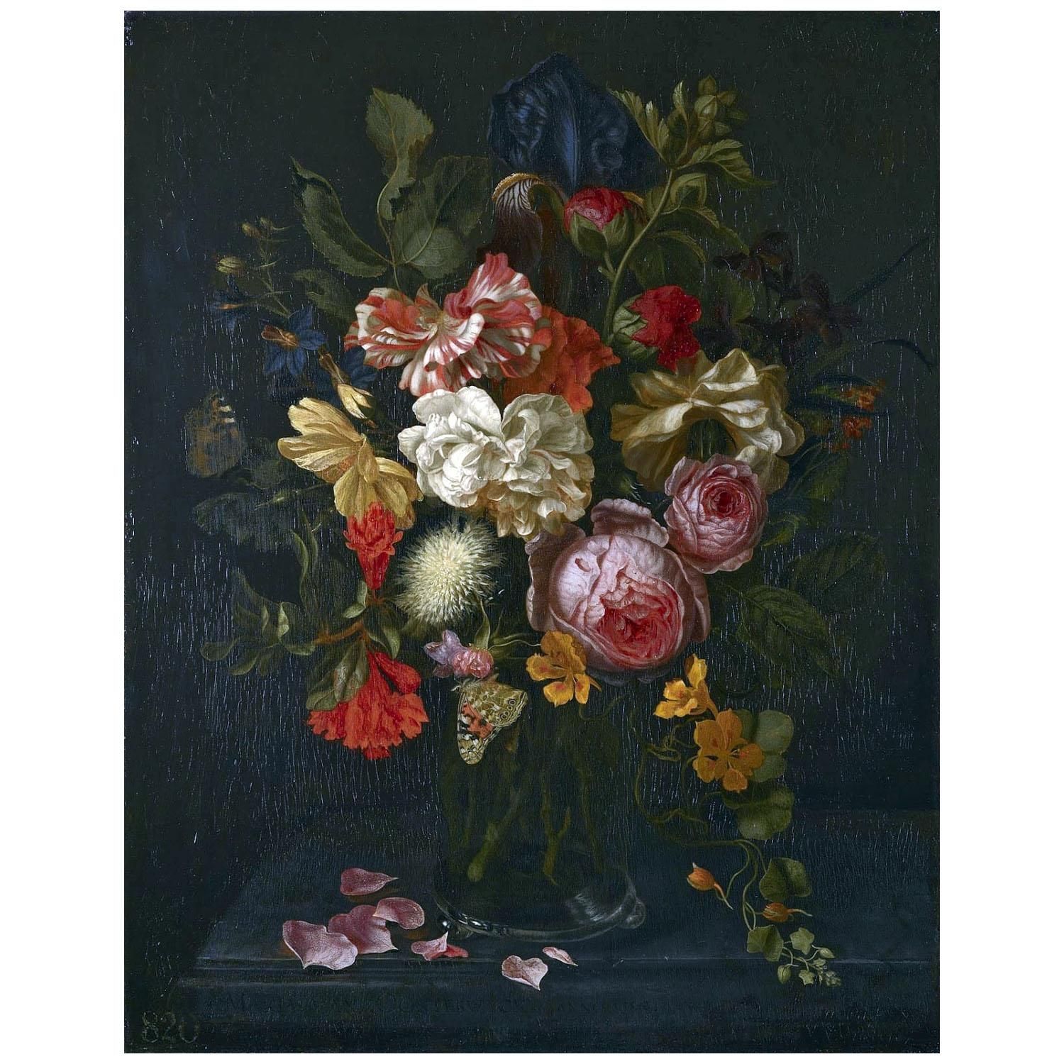 Maria van Oosterwijck. Flowers and Butterflies. 1686. Hampton Court London
