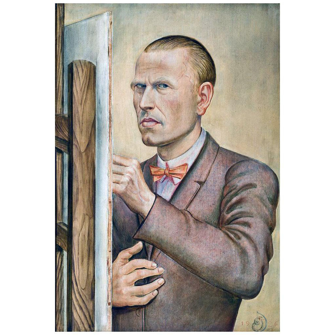 Otto Dix. Self-Portrait with Easel. 1926. Leopold-Hoesch-Museum, Köln
