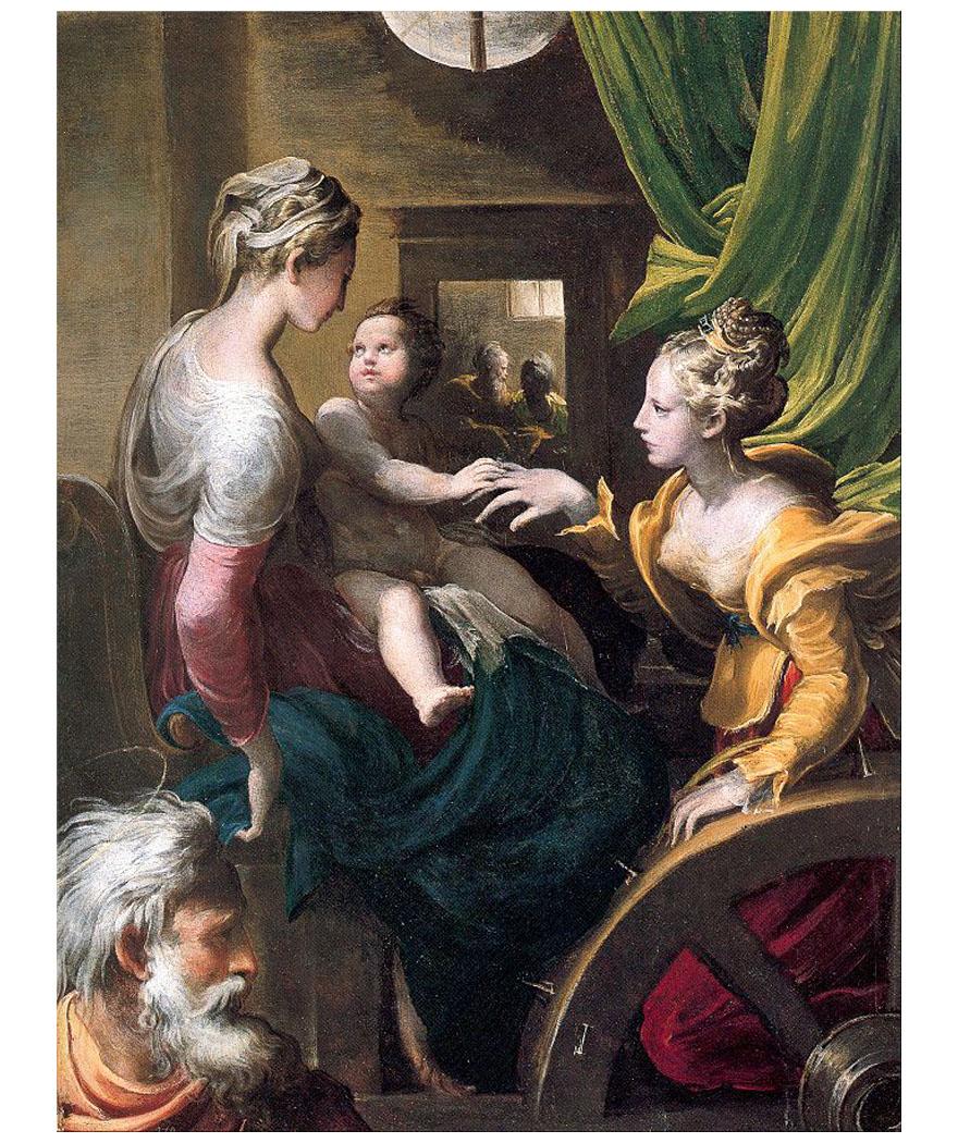 Parmigianino. Matrimonio mistico di Santa Caterina. 1527. National Gallery, London