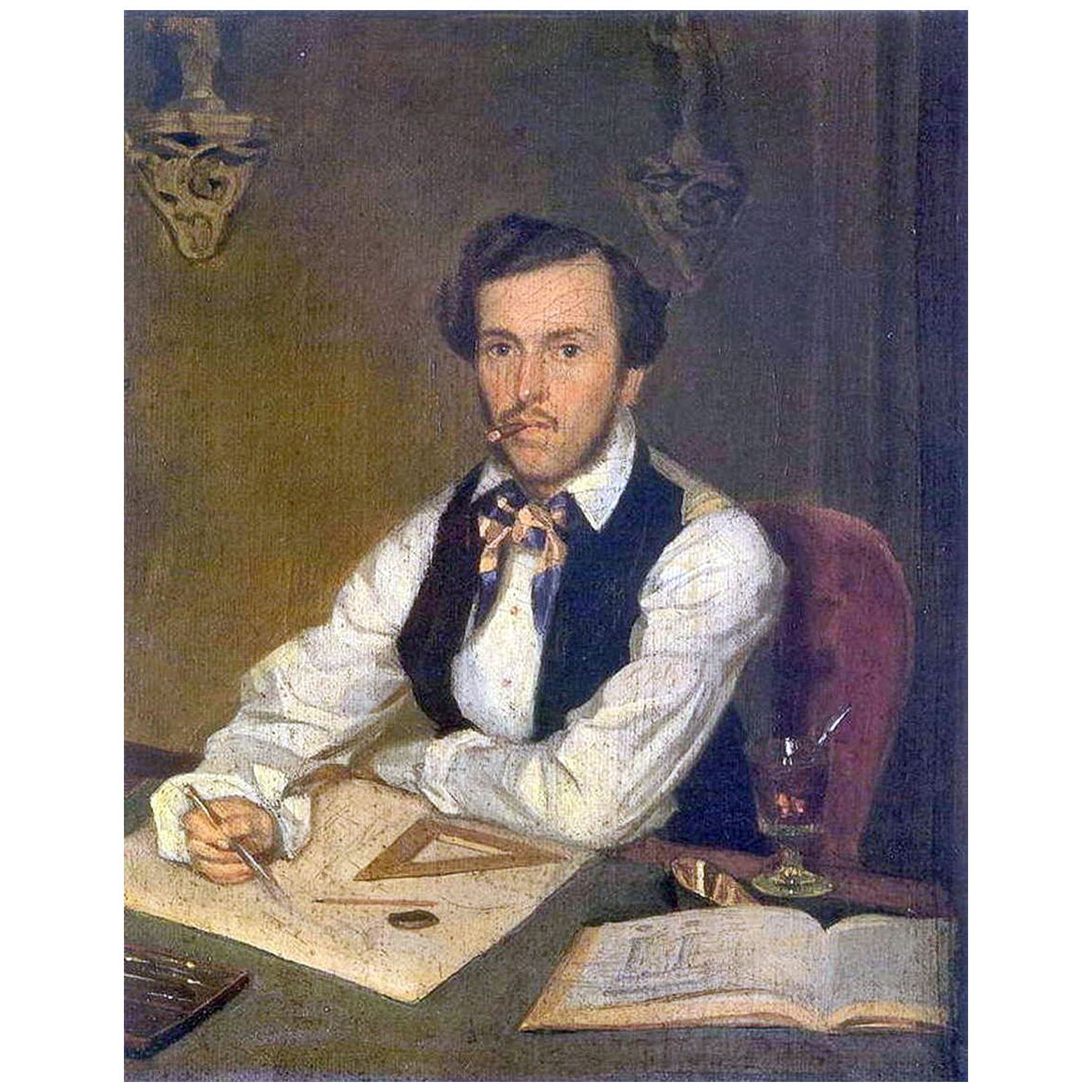 Павел Федотов. Портрет архитектора. 1849. Русский музей