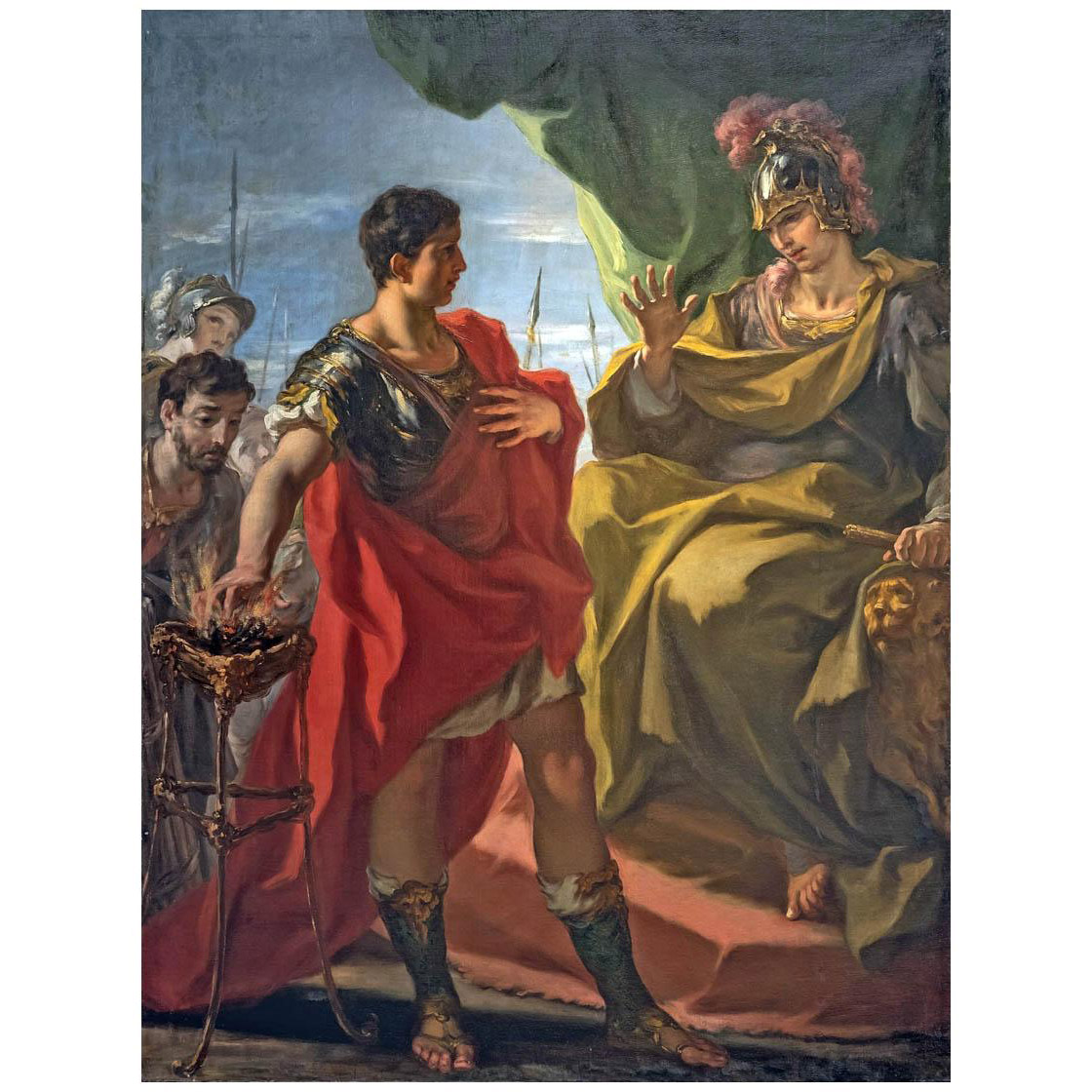 Giovanni Antonio Pellegrini. Mucius Scaevola Front Porsenna. 1706-1708. Ca' Rezzonico Venezia