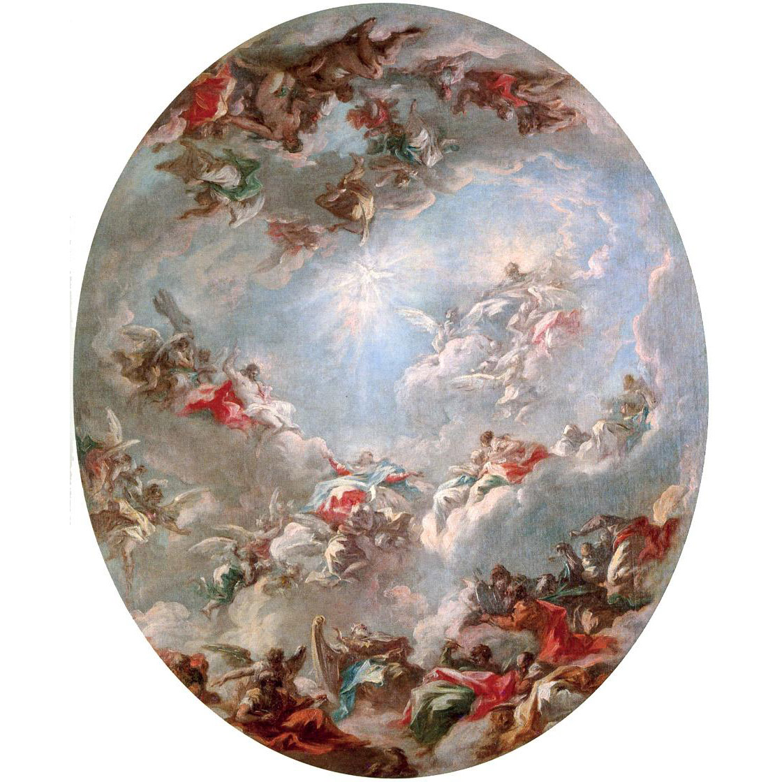 Giovanni Antonio Pellegrini. Assumption of Mary in Heaven. 1727. Staatsgalerie Stuttgart