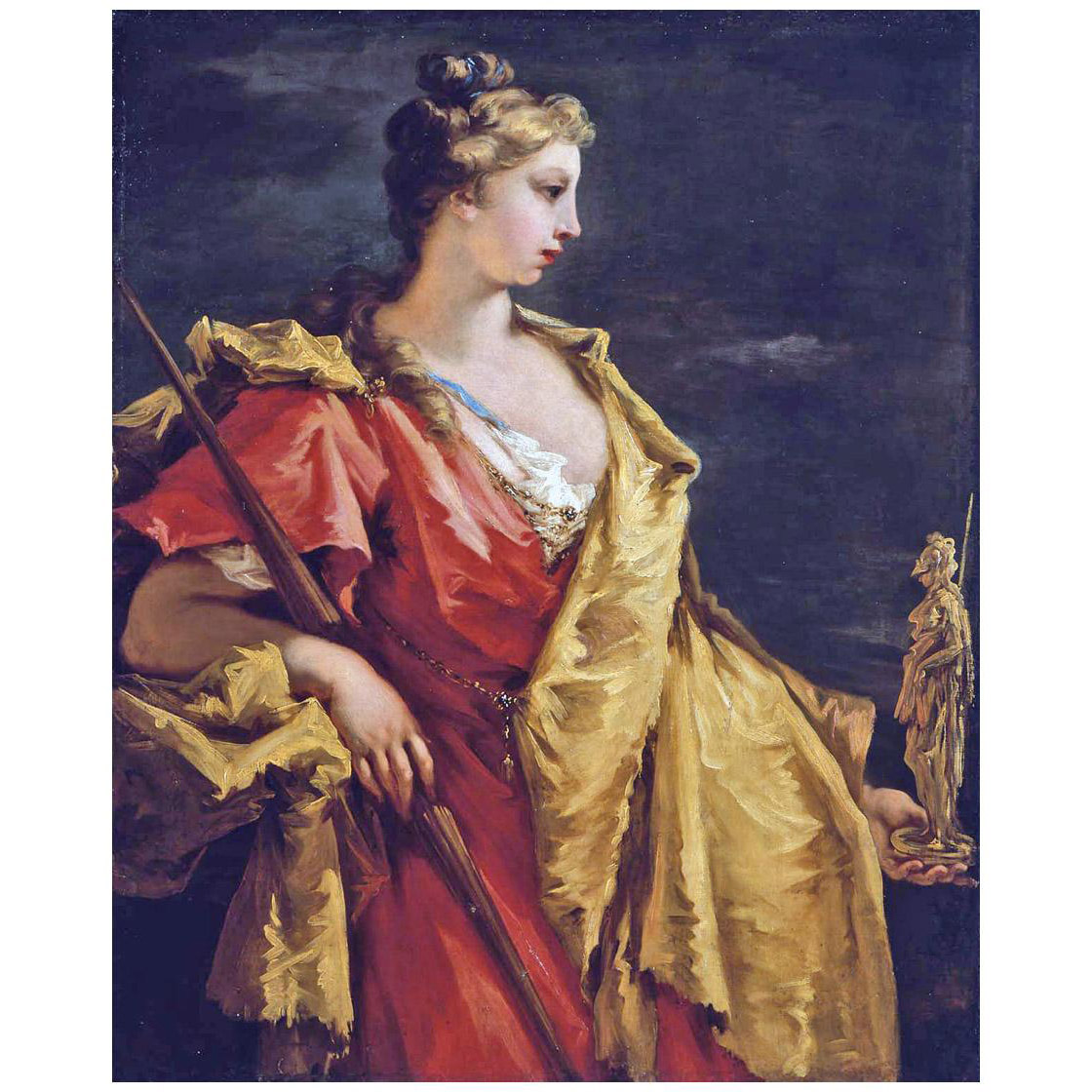 Giovanni Antonio Pellegrini. Nobility Holding a Statue of Athena. 1727. Boston Museum of Fine Arts