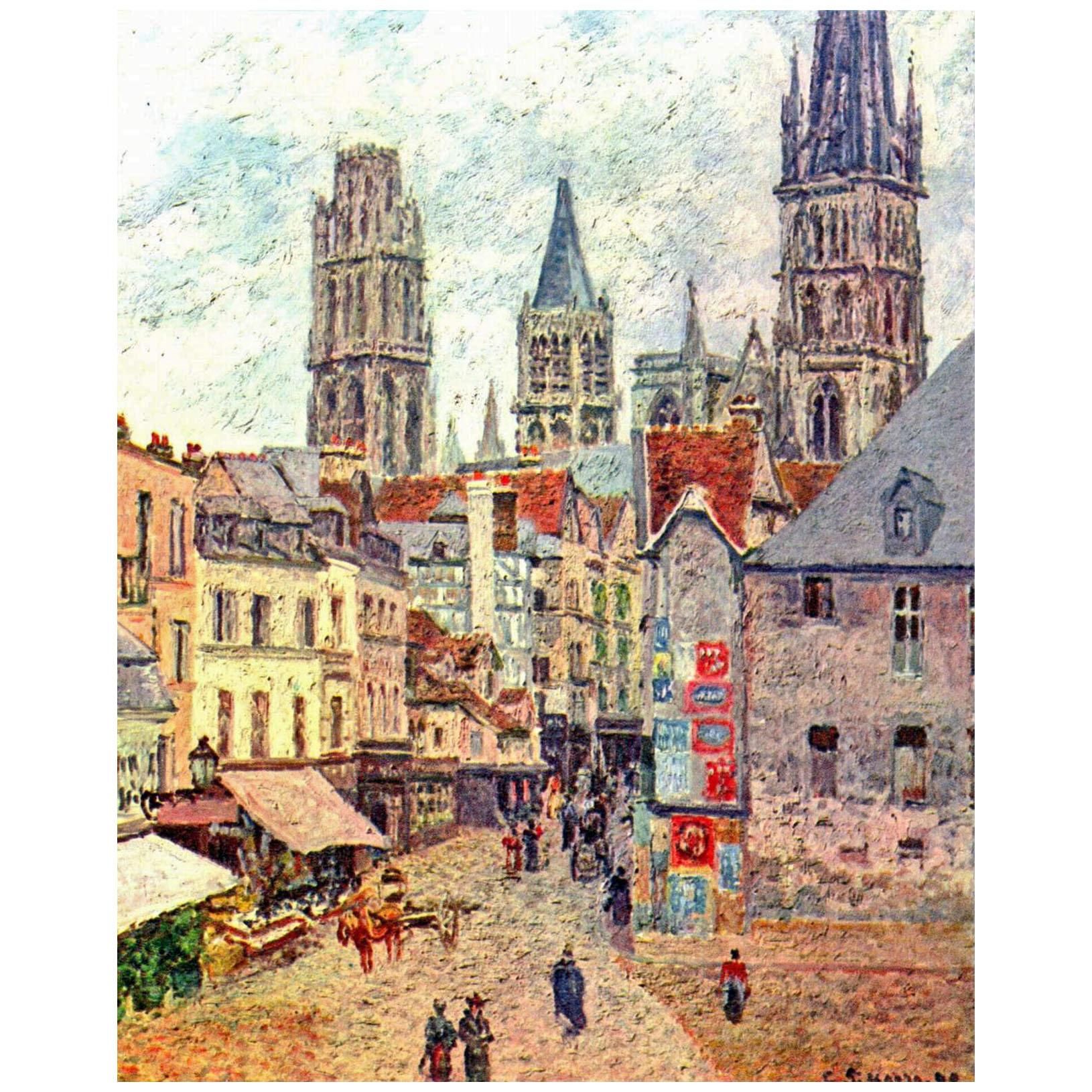 Camille Pissarro. Rue de l'Épicerie, Rouen. 1898. Jones Art Museum Oklahoma