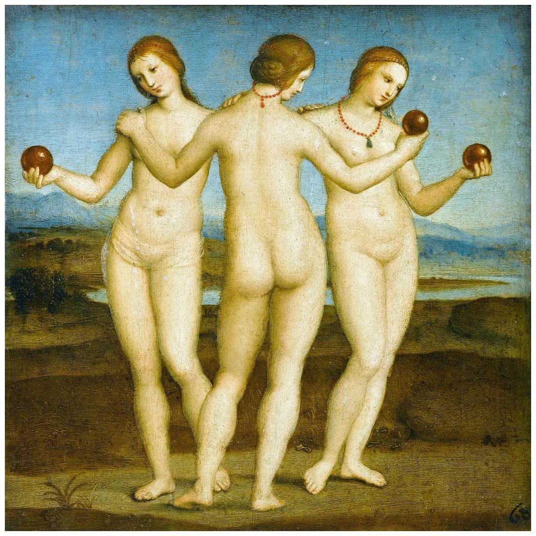 Raffaello Sanzio. Le tre grazie. 1504. Musee Conde Chantilly
