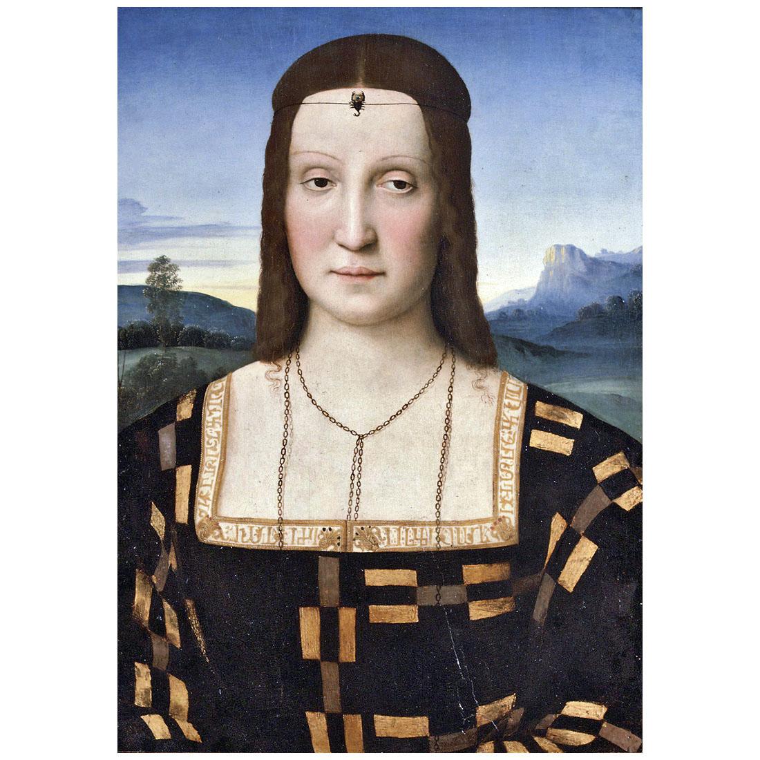 Raffaello Sanzio. Elisabetta Gonzaga. 1504-1505. Uffizi Firenze
