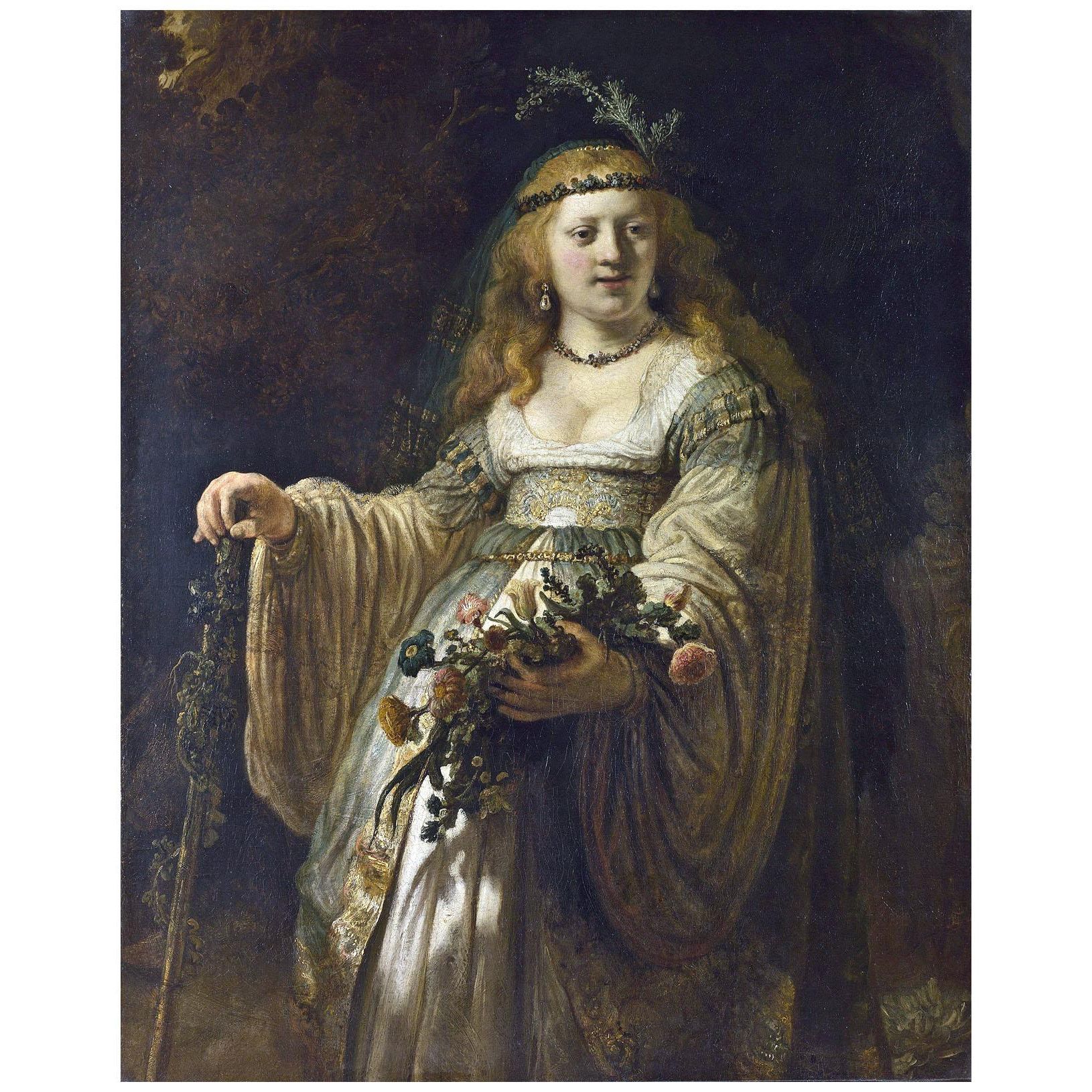 Rembrandt. Saskia as Flora. 1635. National Gallery London