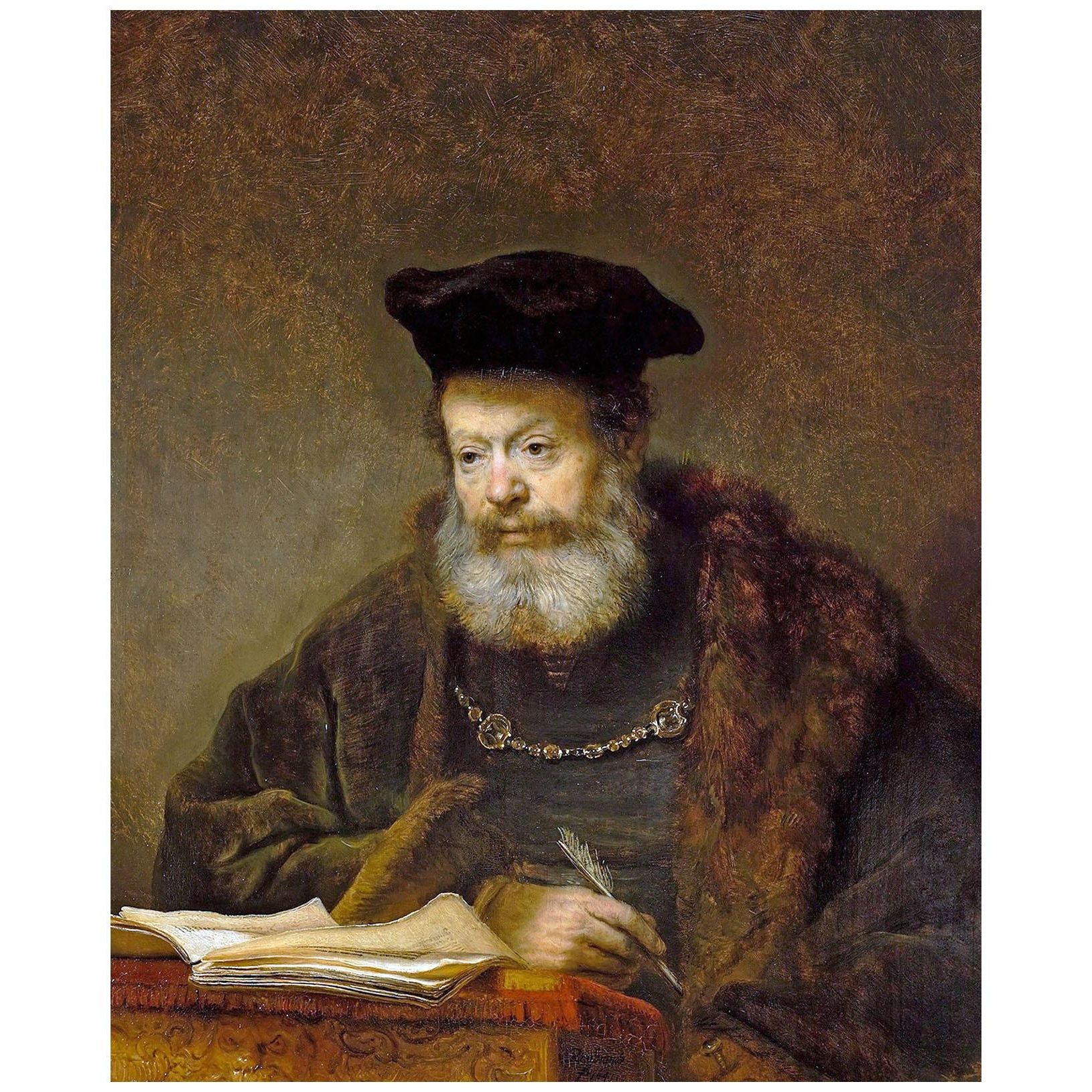 Rembrandt. Scholar at his Writing Table. 1641. Zamek Królewski w Warszawie