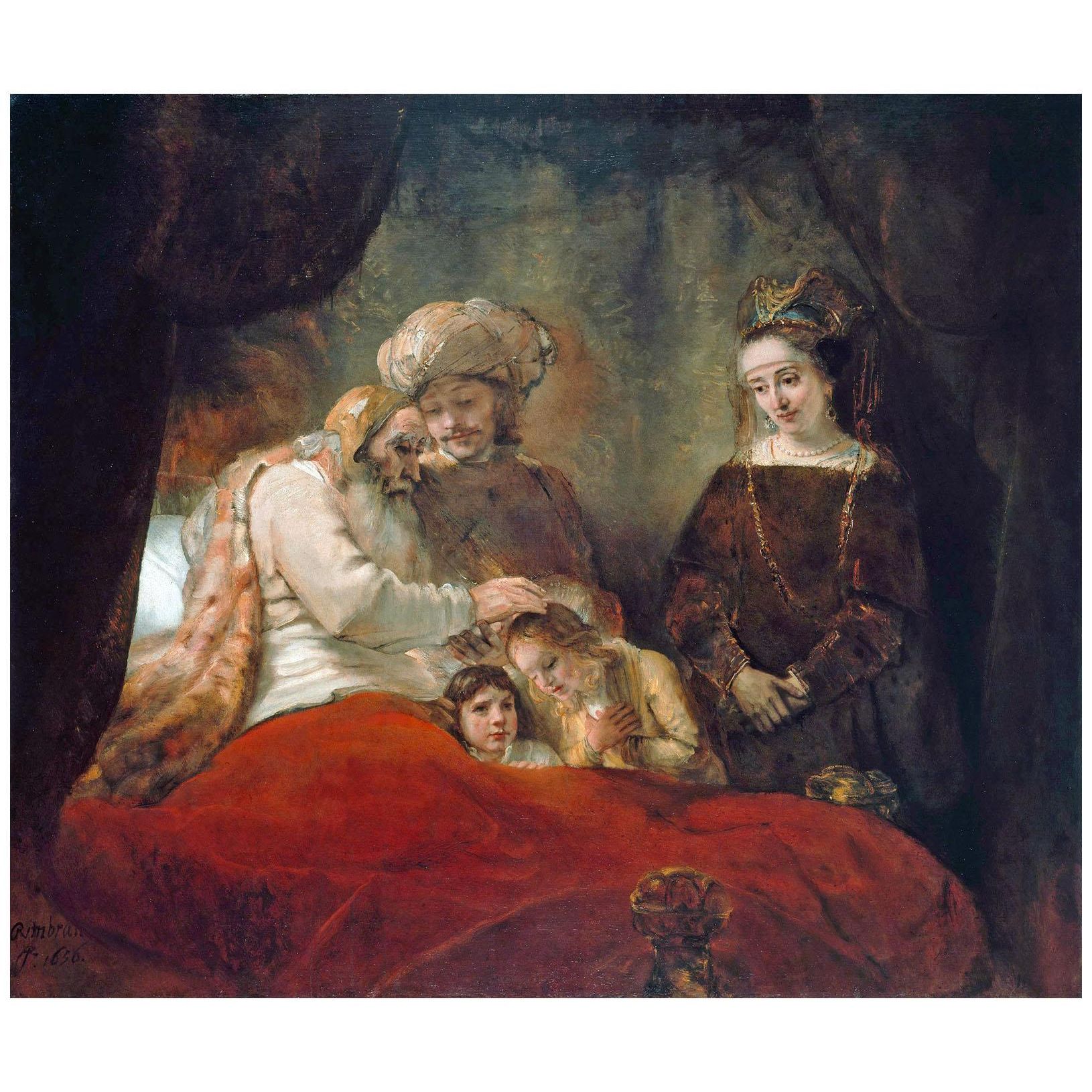 Rembrandt. Jacob Blessing the Children of Joseph. 1656. Schloss Wilhelmshöhe Kassel