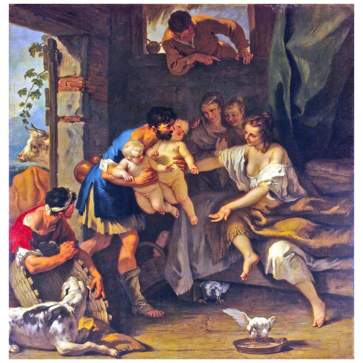 Sebastiano Ricci. Infanzia di Romolo e Remo. 1708. Hermitage Museum