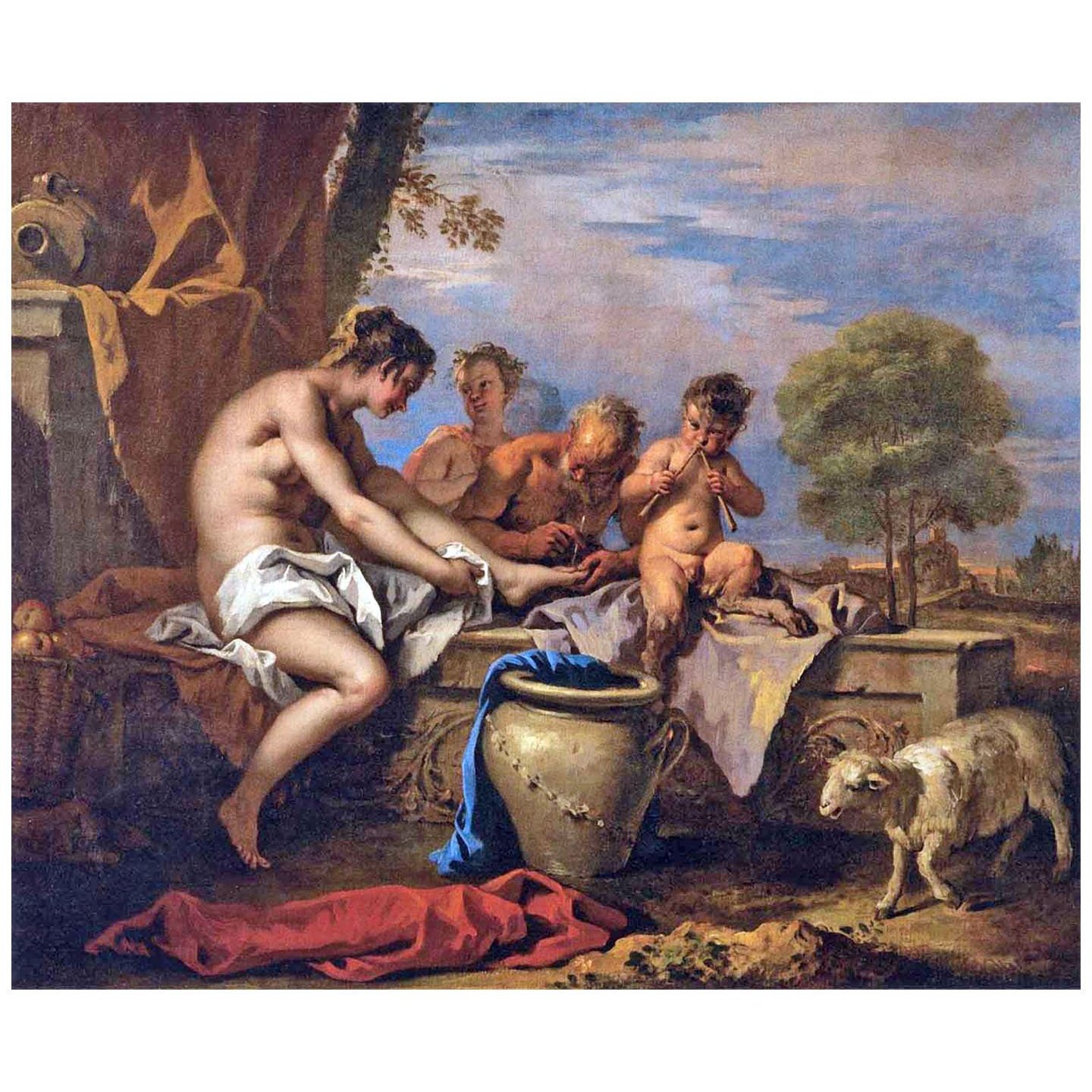Sebastiano Ricci. Ninfa e Satiri. 1712. Musee du Louvre