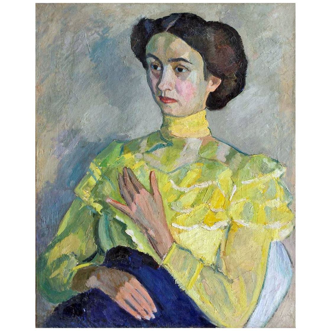 Роберт Фальк. Дама в желтой блузке. 1910. Курская картинная галерея