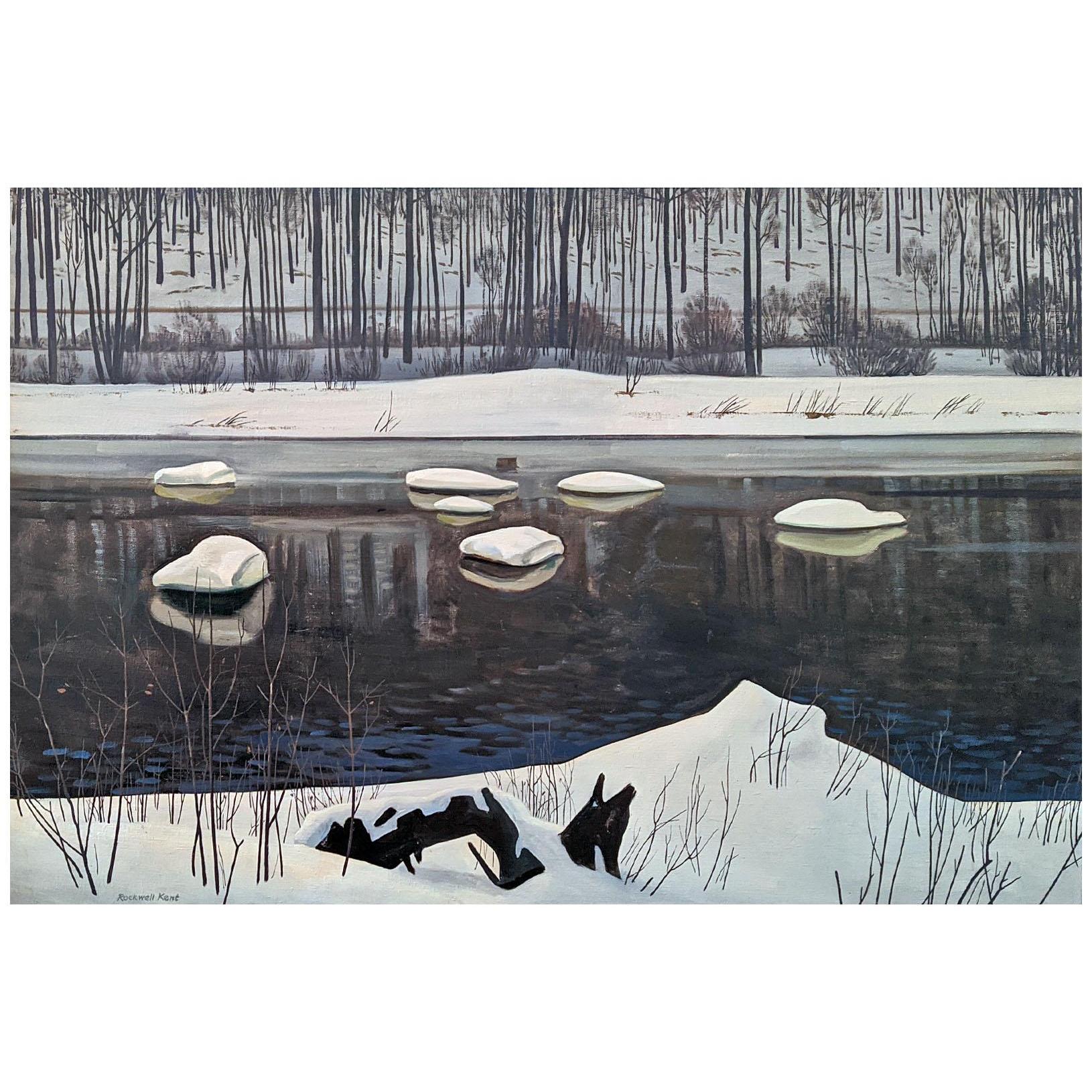 Rockwell Kent. Au Sable River. Winter. 1960. Hermitage Museum